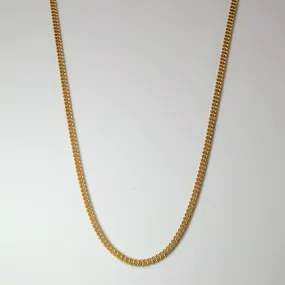 Floral Mood 18k Yellow Gold Curb Chain | 24" |