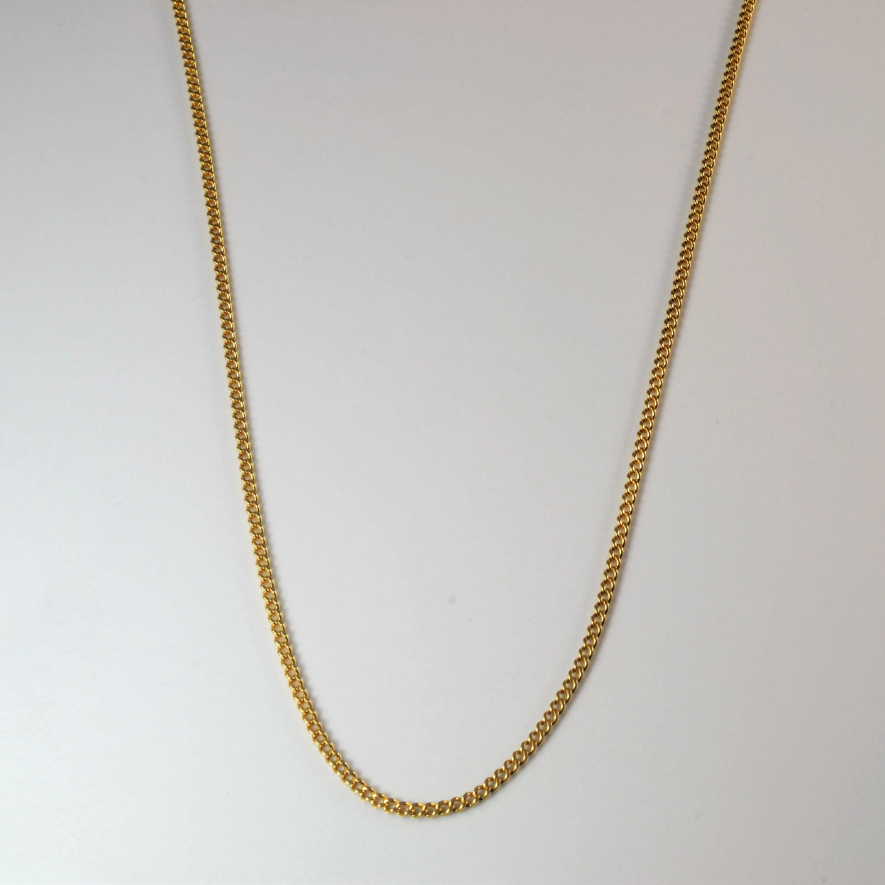 Occasion Perfect 18k Yellow Gold Curb Chain | 28" |