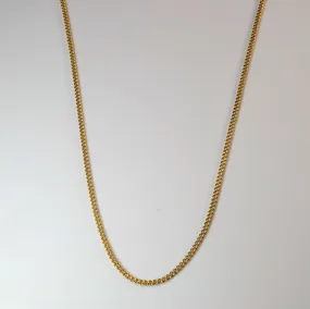 Occasion Perfect 18k Yellow Gold Curb Chain | 28" |