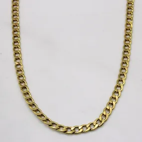 Versatile Piece 18k Yellow Gold Curb Link Chain | 20" |