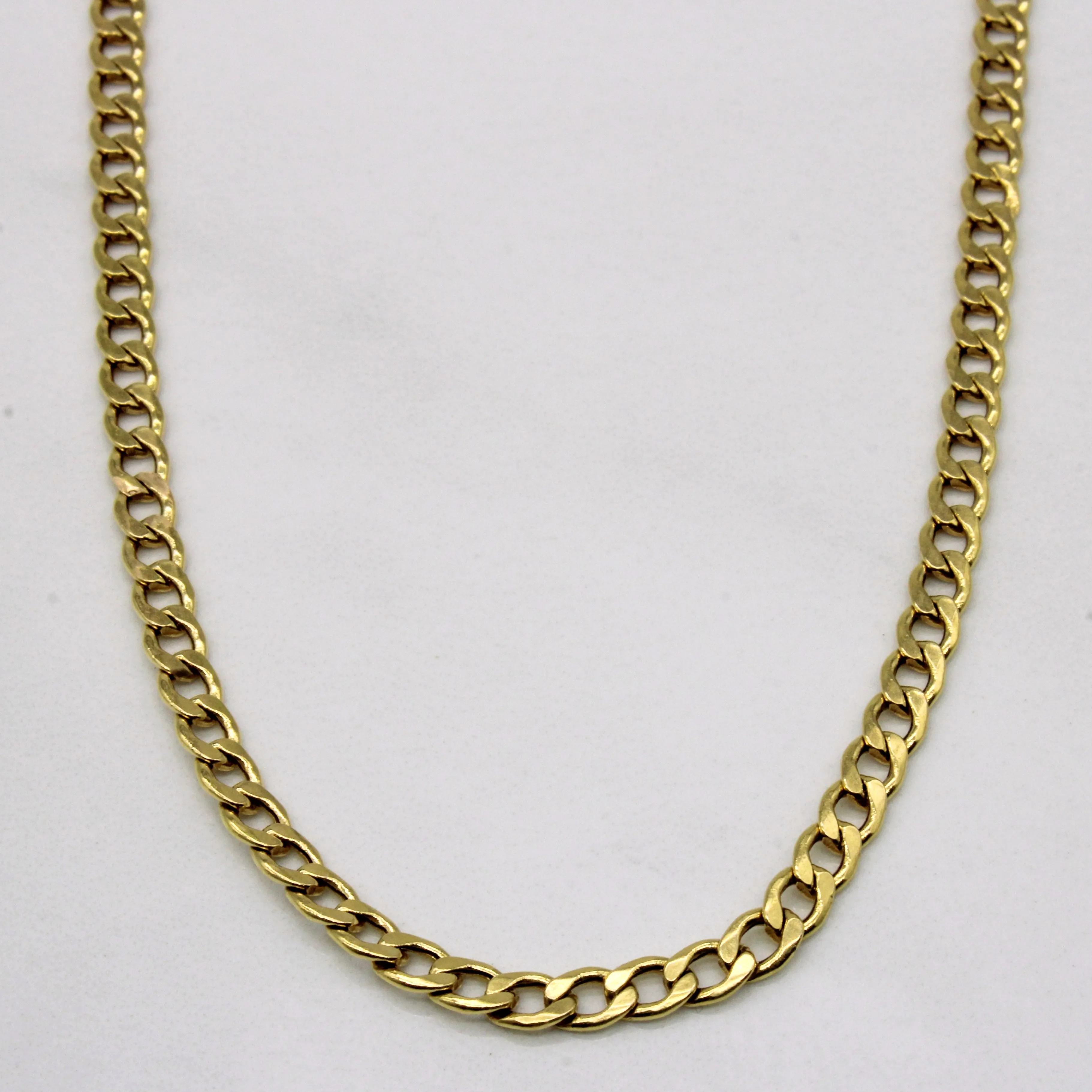 Versatile Piece 18k Yellow Gold Curb Link Chain | 20" |