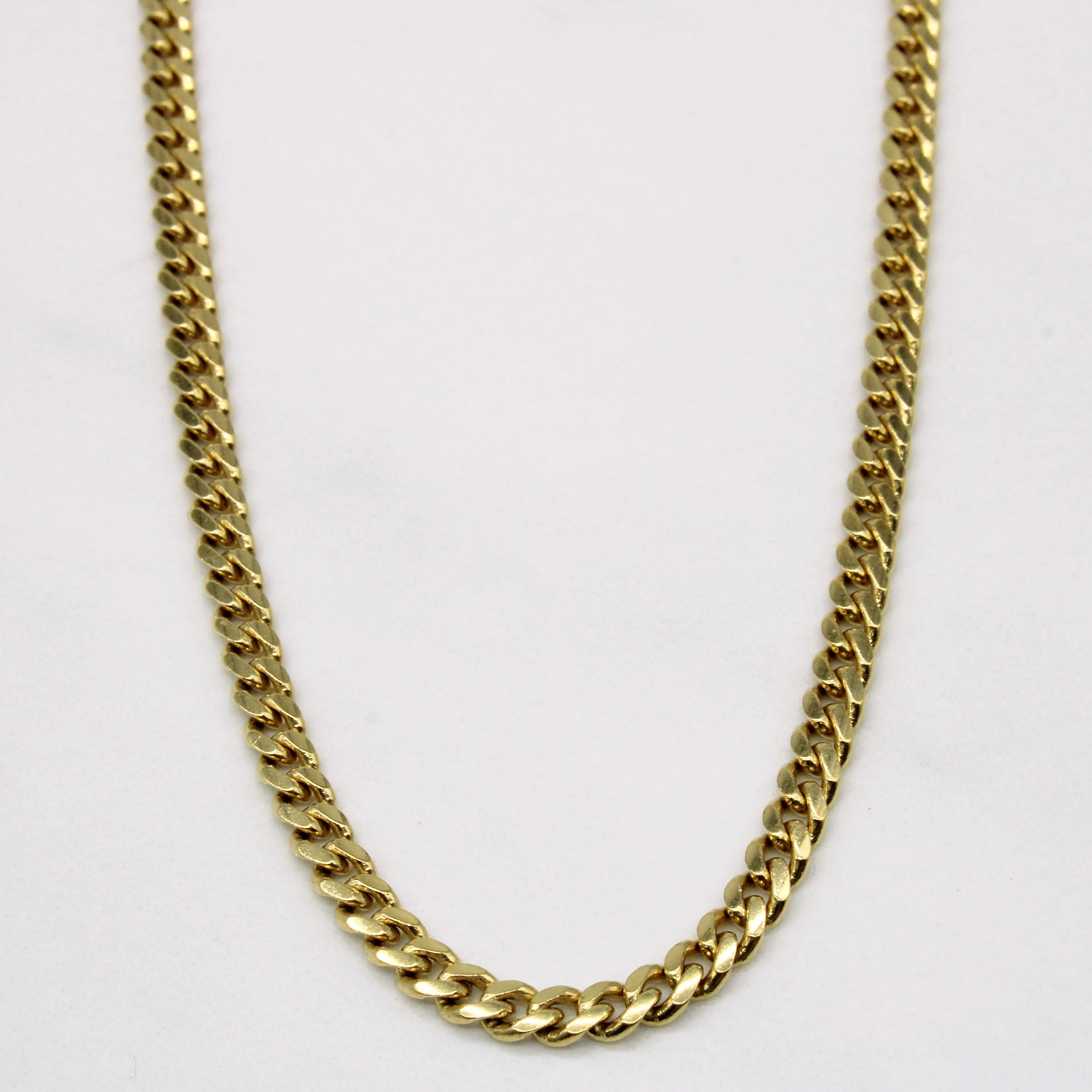 Formal Set Elegant Pair 18k Yellow Gold Curb Link Chain | 24" |