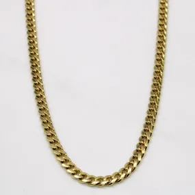 Formal Set Elegant Pair 18k Yellow Gold Curb Link Chain | 24" |