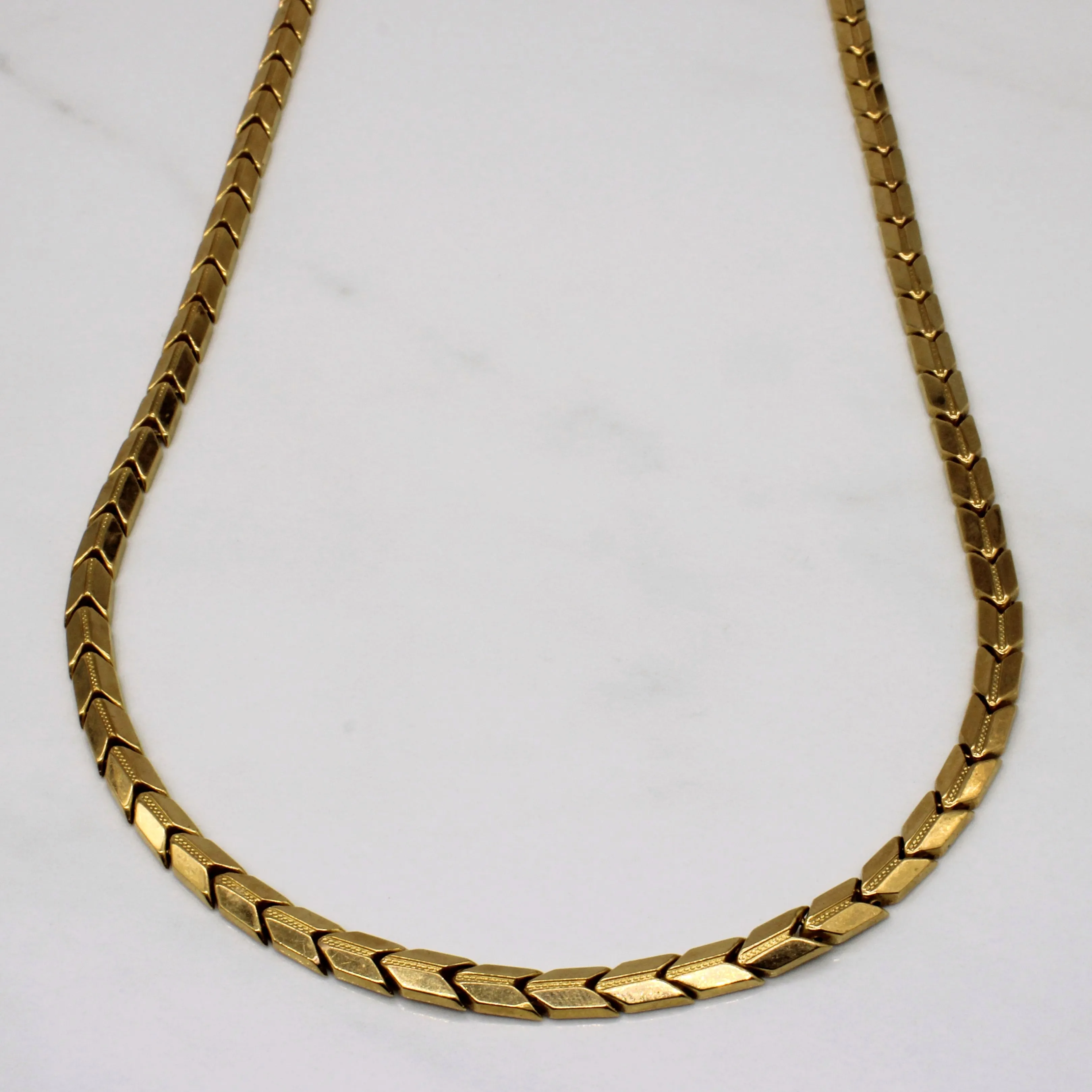 18k Yellow Gold Fancy Link Chain | 16" | Understated Style