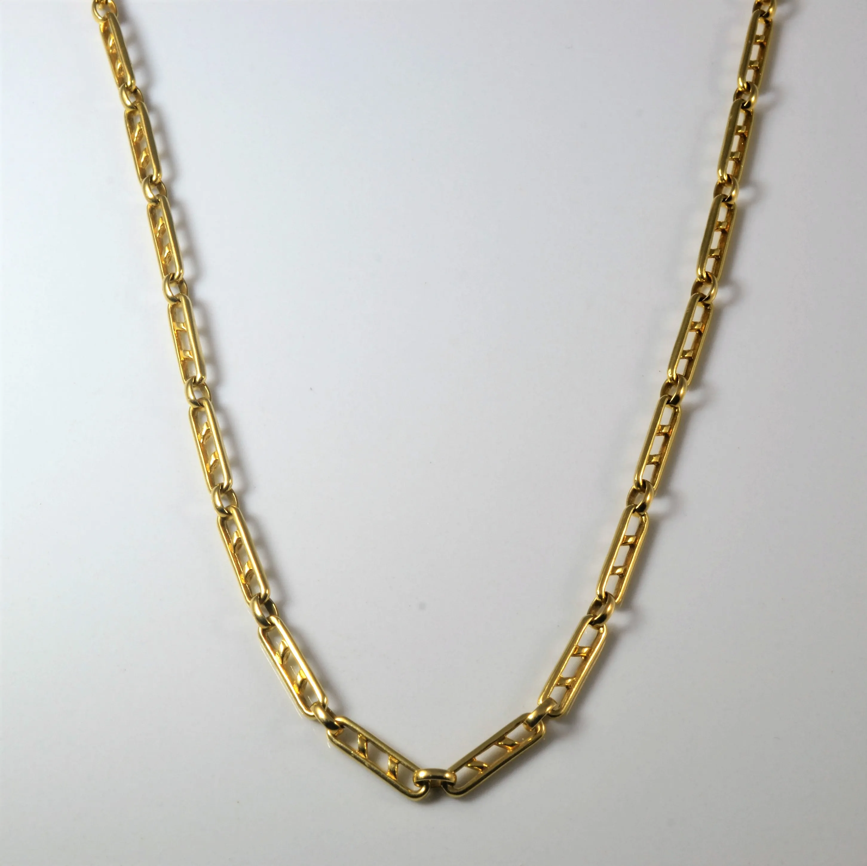 Close Focus Vibrant Craftwork 18k Yellow Gold Fancy Link Chain | 19" |