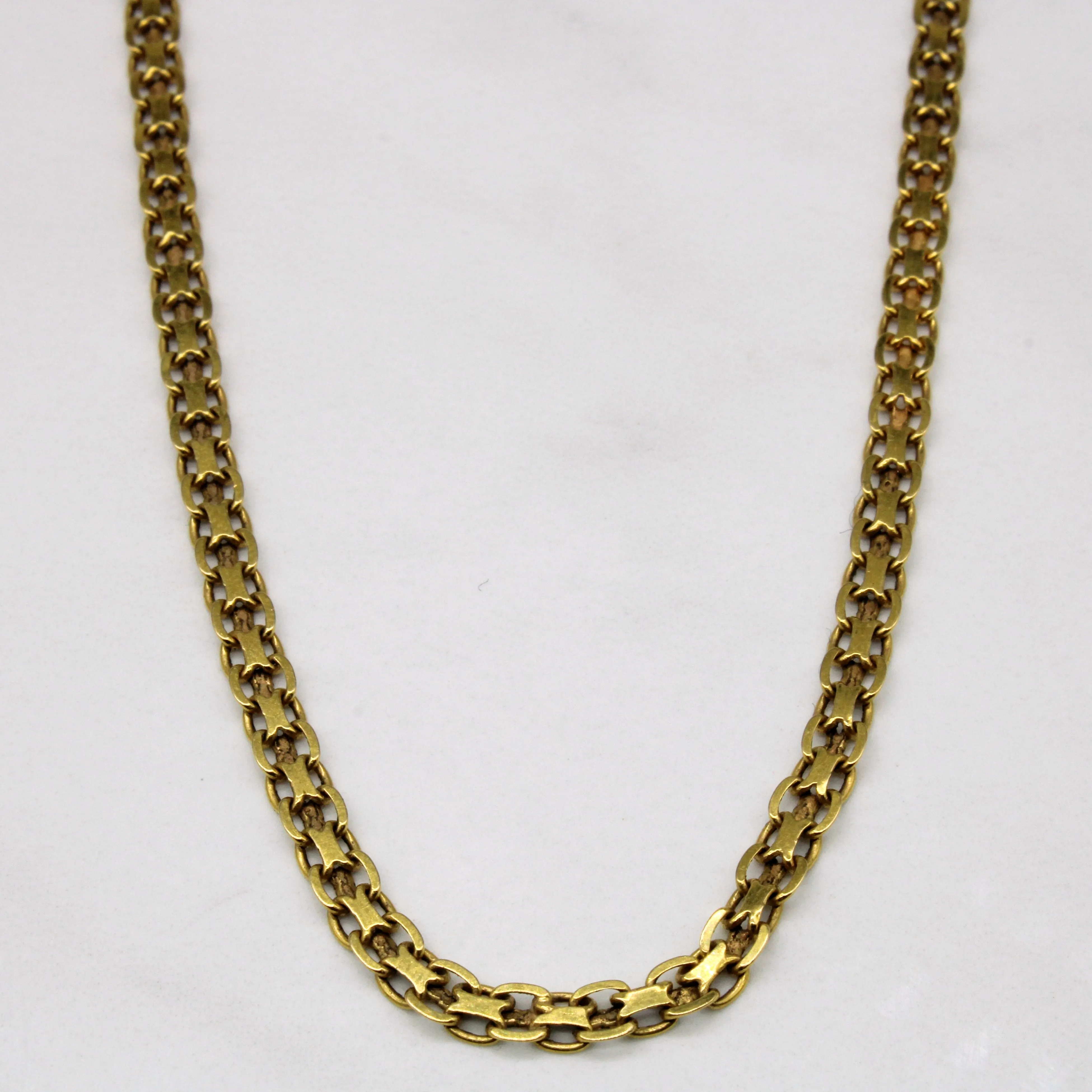 Shining Design 18k Yellow Gold Fancy Link Chain | 19" |