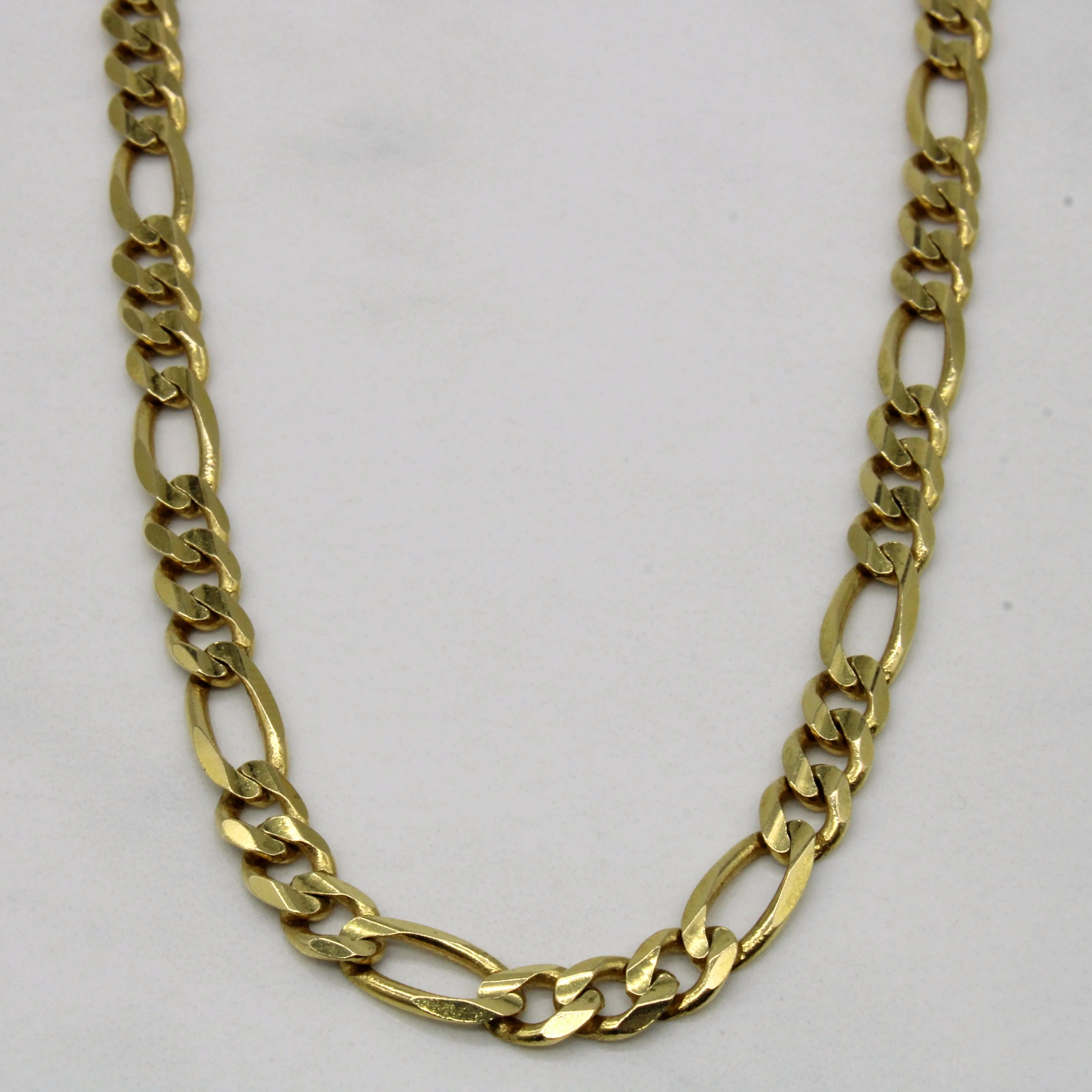 Effortless Shine Luxury Choice 18k Yellow Gold Figaro Chain | 20" |