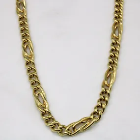 18k Yellow Gold Figaro Chain | 24" | Natural Touch Unique Treasures