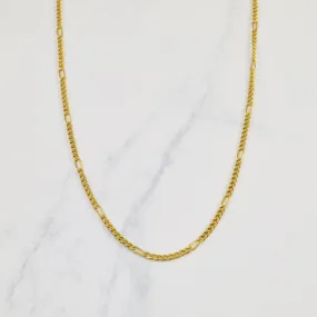 18k Yellow Gold Figaro Chain | 24" | Fresh Style