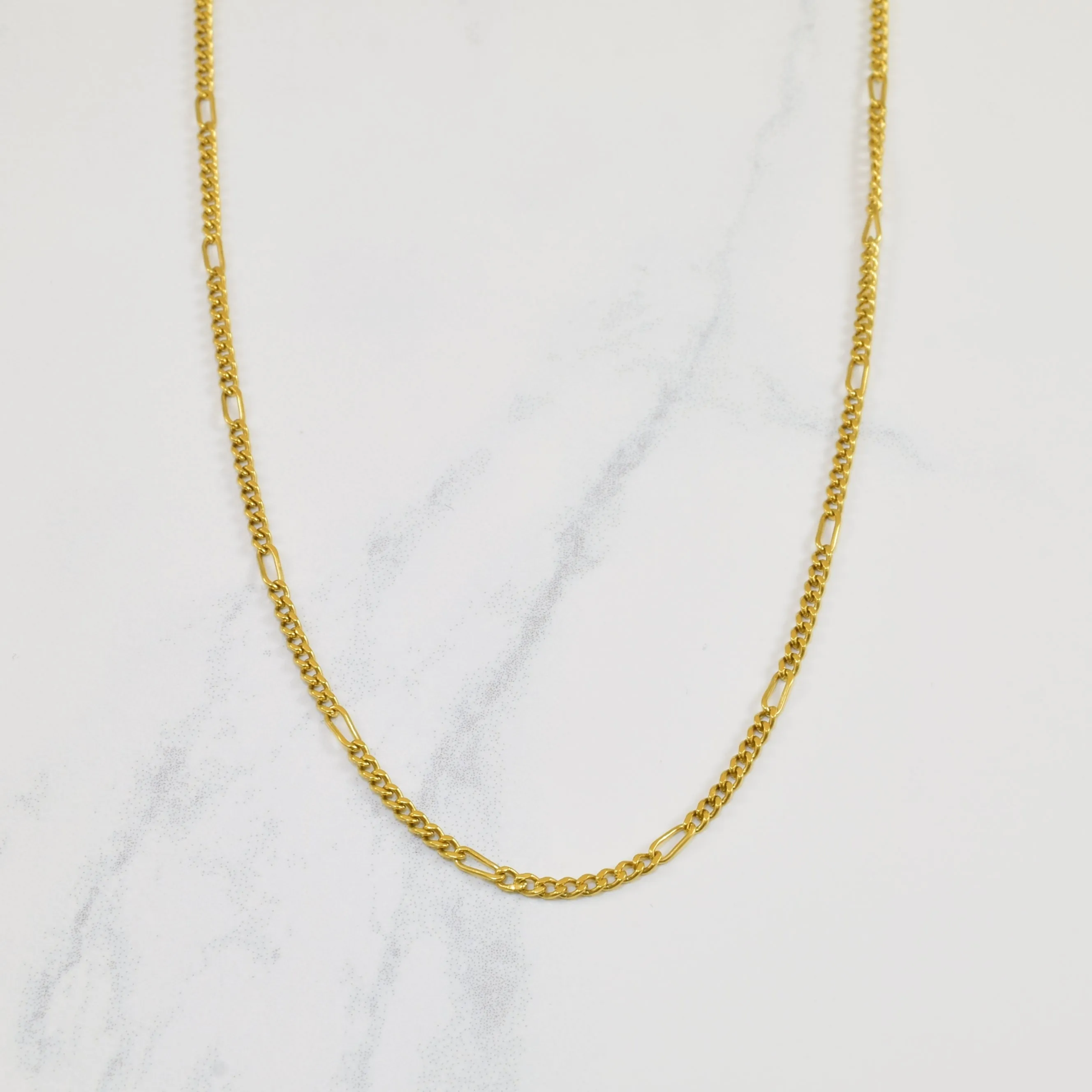 18k Yellow Gold Figaro Chain | 24" | Fresh Style