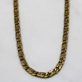 Heritage Style Gift For Him 18k Yellow Gold Fused Cuban Chain | 21" |