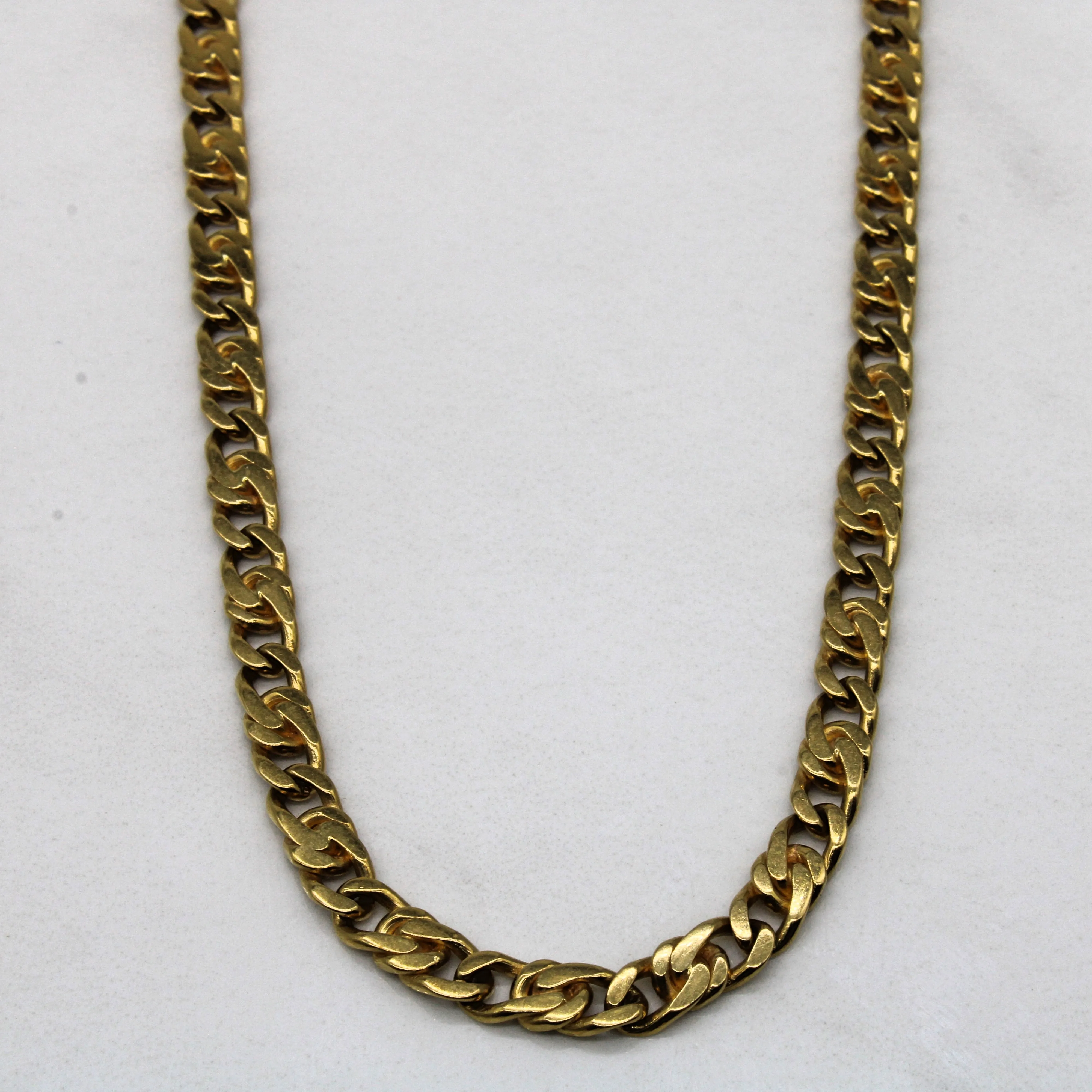 Heritage Style Gift For Him 18k Yellow Gold Fused Cuban Chain | 21" |
