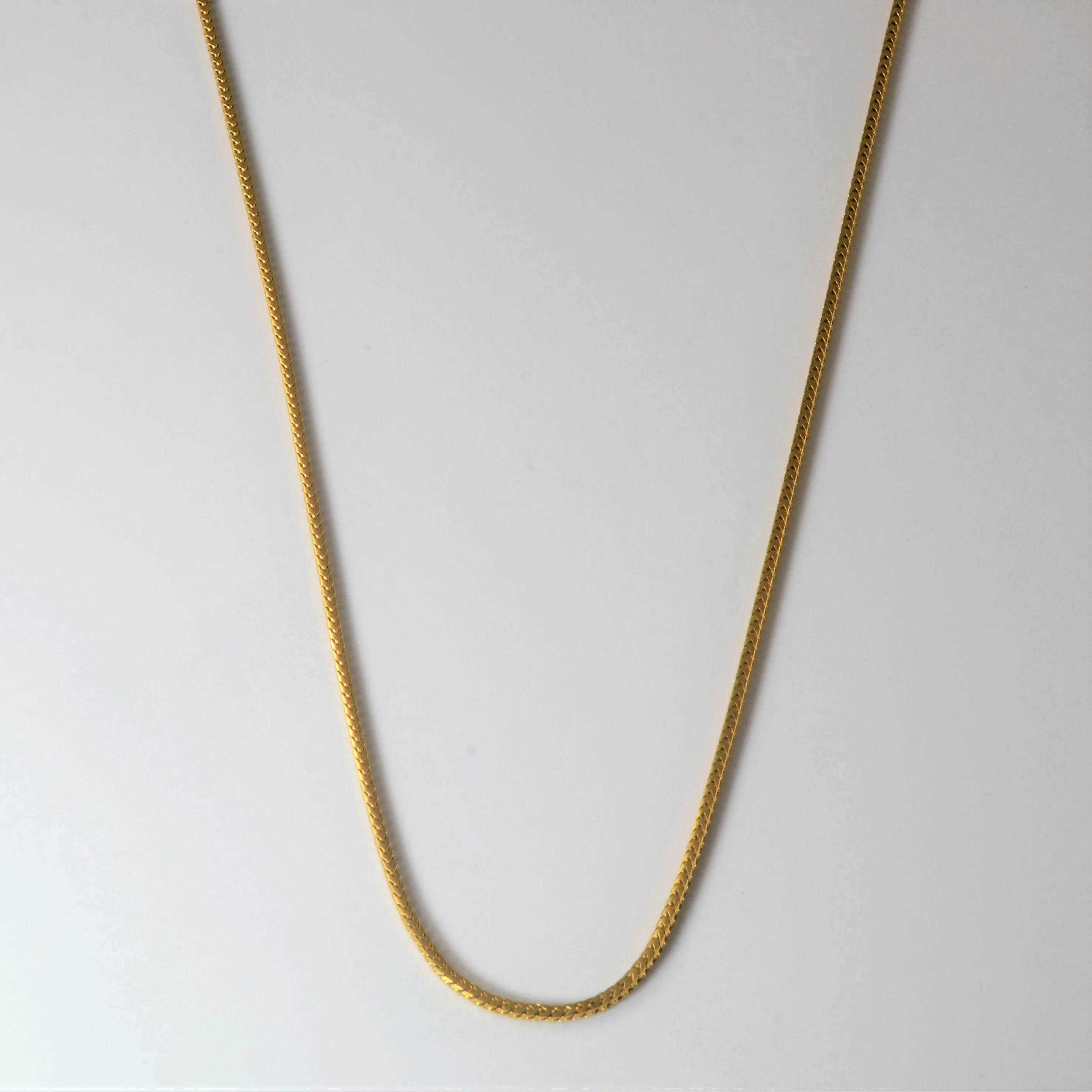 18k Yellow Gold Modified Wheat Chain | 18" | Dynamic Shape Fashion Treasures
