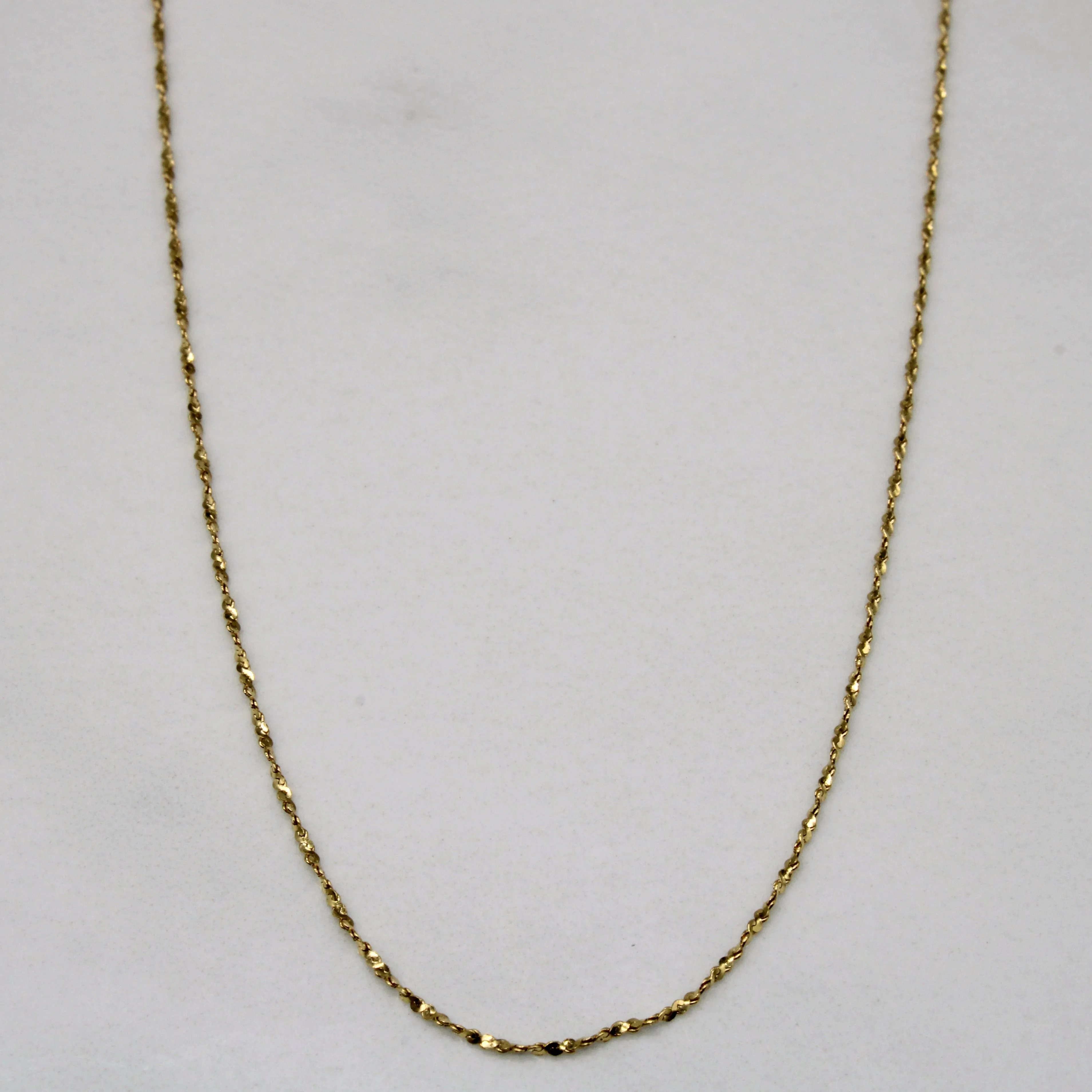 Minimal Spark 18k Yellow Gold Necklace | 18" |