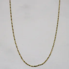 Minimal Spark 18k Yellow Gold Necklace | 18" |