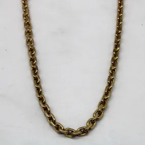 18k Yellow Gold Oval Link Chain | 22" | Timeless Radiance