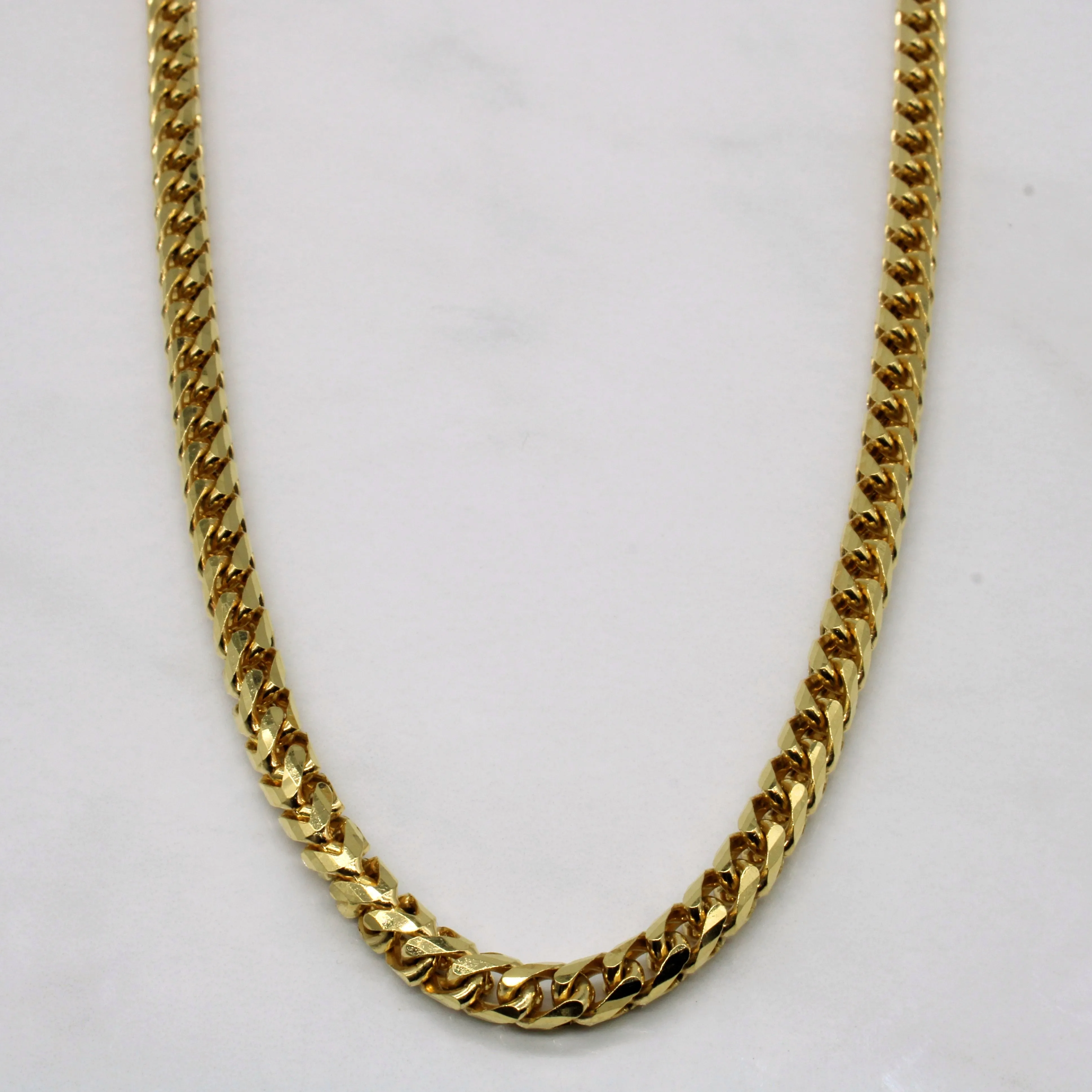 Instant Style Gloss Mode 18k Yellow Gold Puffed Wheat Chain | 24" |