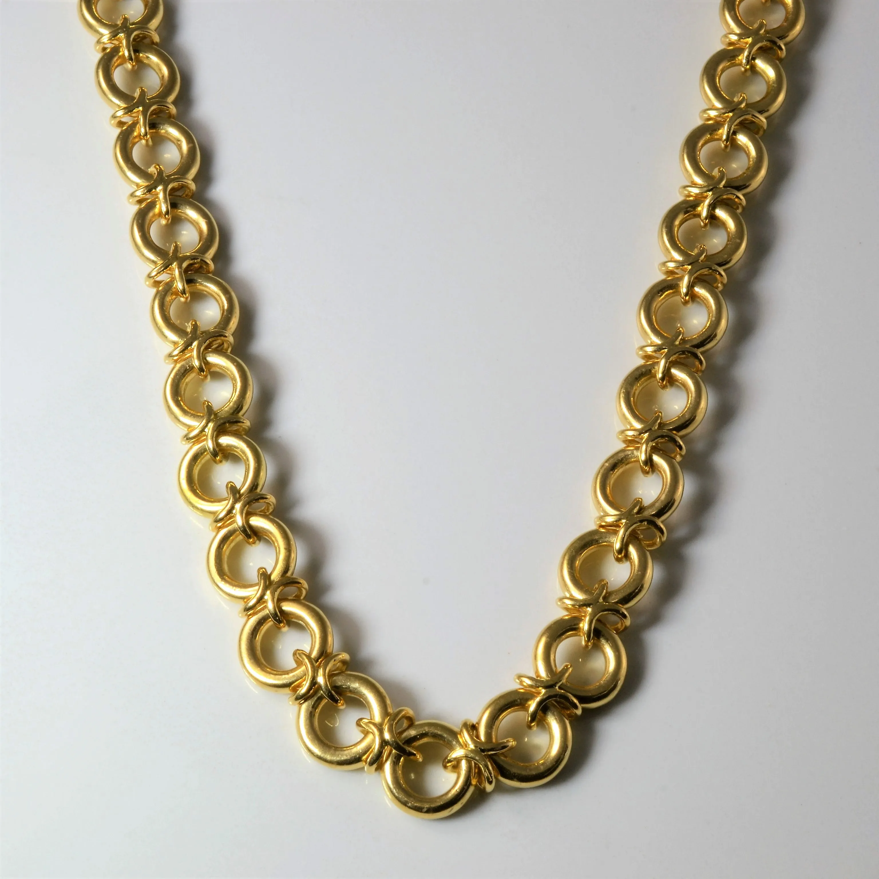 Classic Layer 18k Yellow Gold Ring & Connector Chain | 20" |