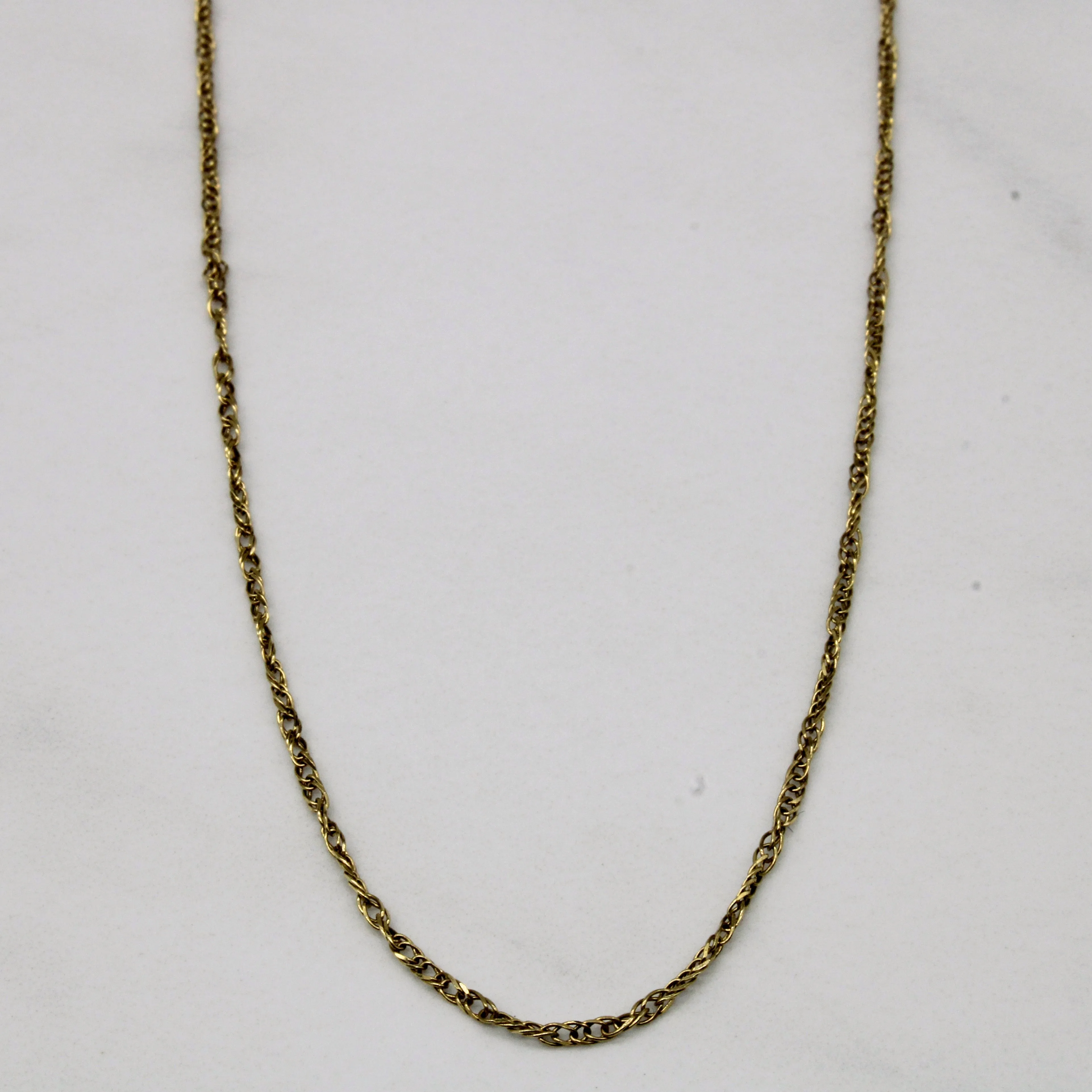 Soft Light 18k Yellow Gold Rope Chain | 18" |