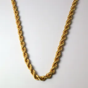 Glistening Detail Ethereal Vibe 18k Yellow Gold Rope Chain | 20" |