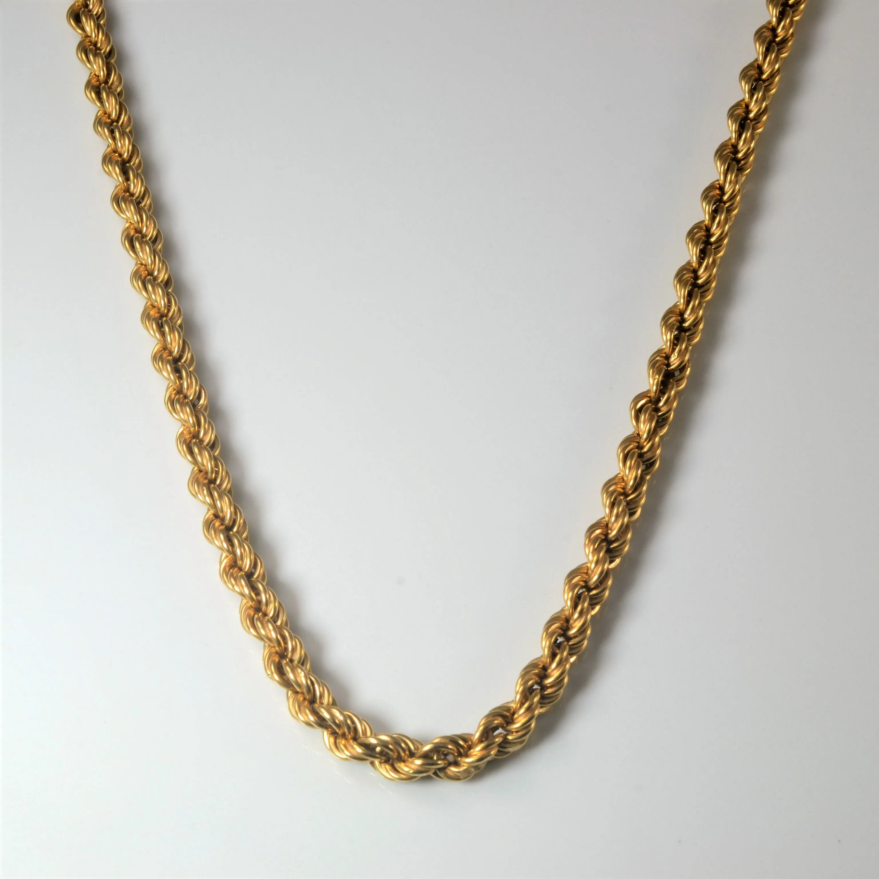 Minimal Radiance 18k Yellow Gold Rope Chain | 24" |