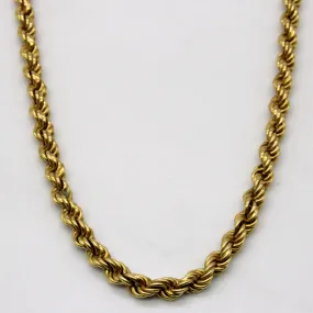 Delicate Glow 18k Yellow Gold Rope Chain | 25" |