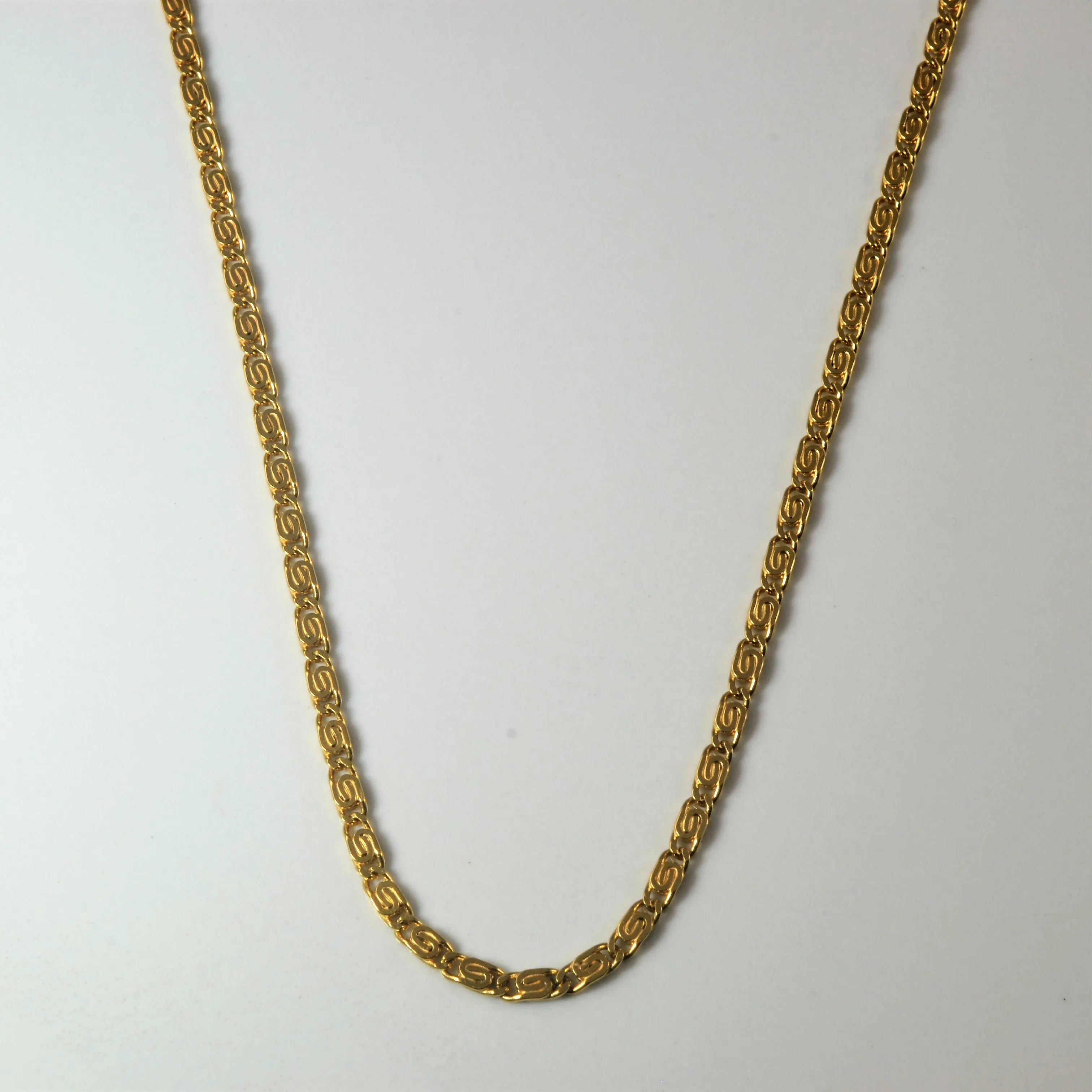 Brunch Outfit Luxury piece 18k Yellow Gold Scroll Chain | 16" |