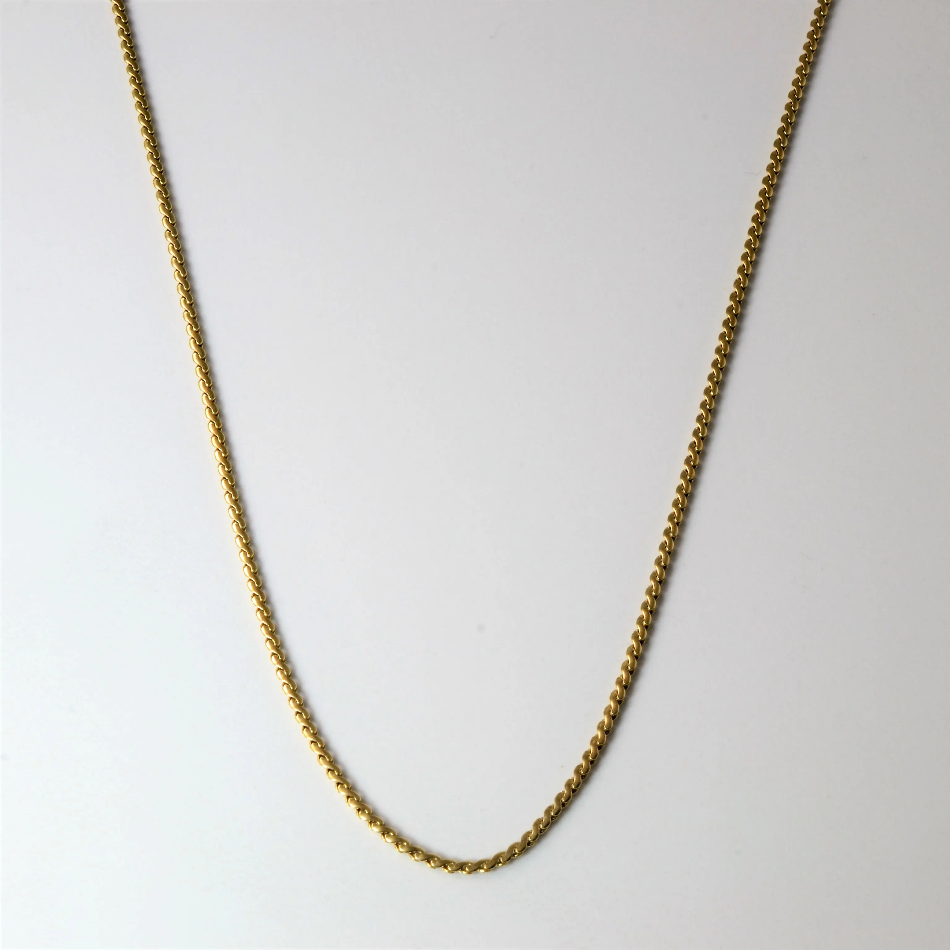 18k Yellow Gold Serpentine Chain | 25" | Luxury Collection