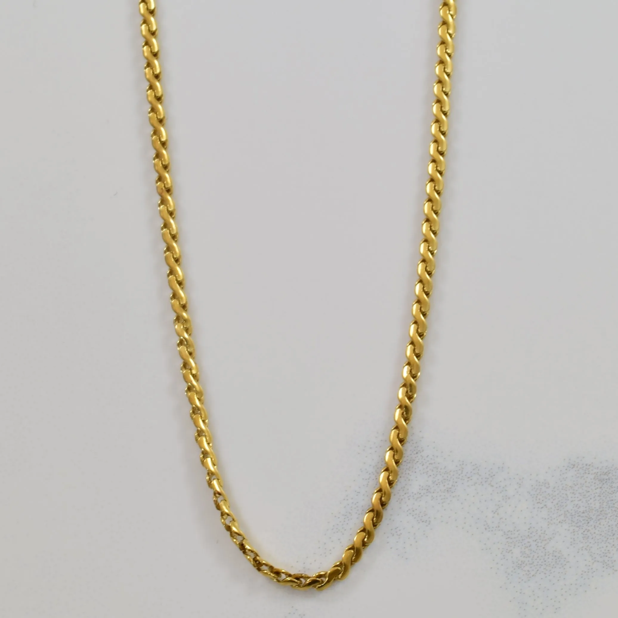 18k Yellow Gold Serpentine Chain | 25" | Stylish Accessory Gift Look