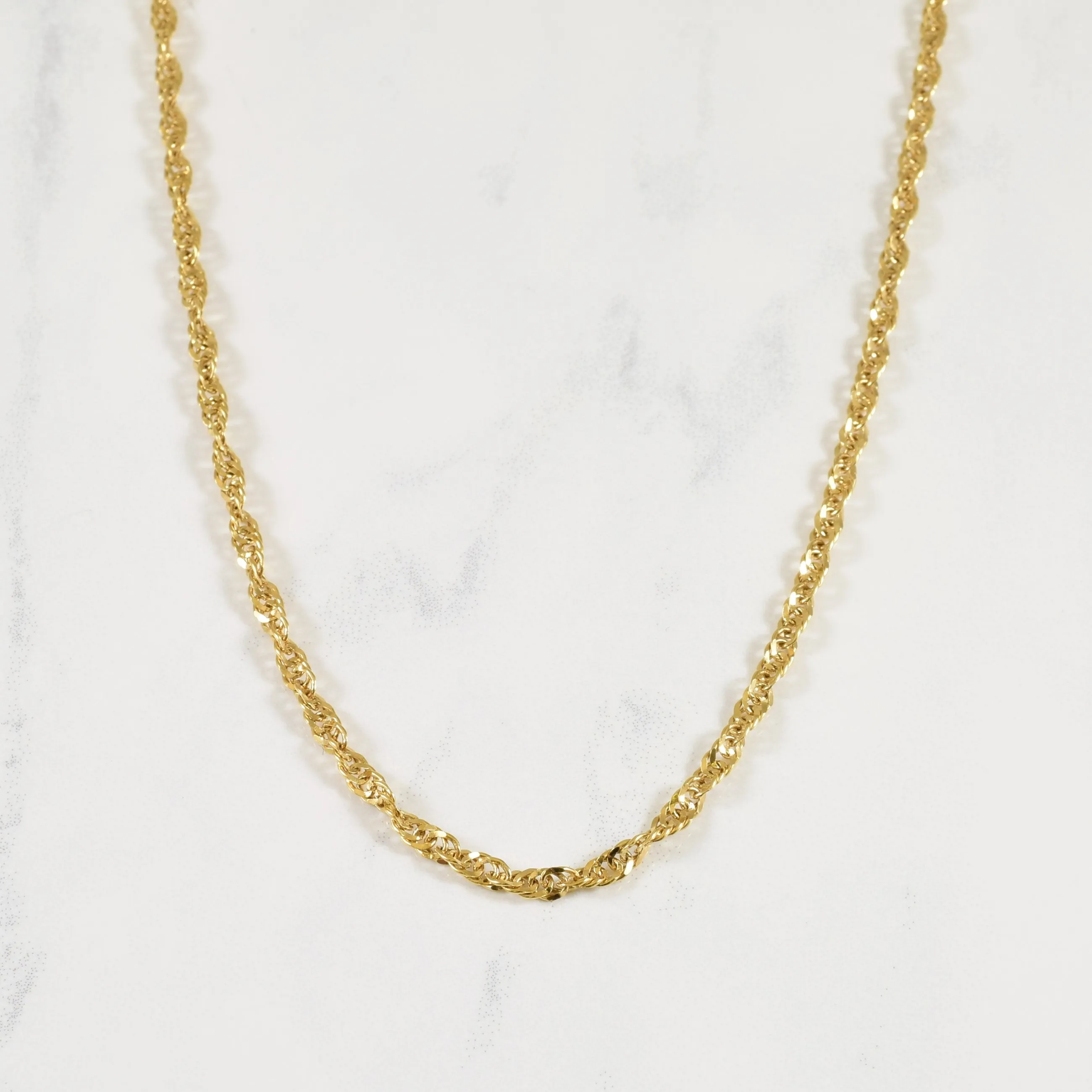 Luxe Moment Brilliant Accent 18k Yellow Gold Singapore Chain | 28" |