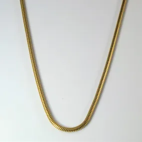 Refined Piece Night Spark 18k Yellow Gold Snake Chain | 22.5" |