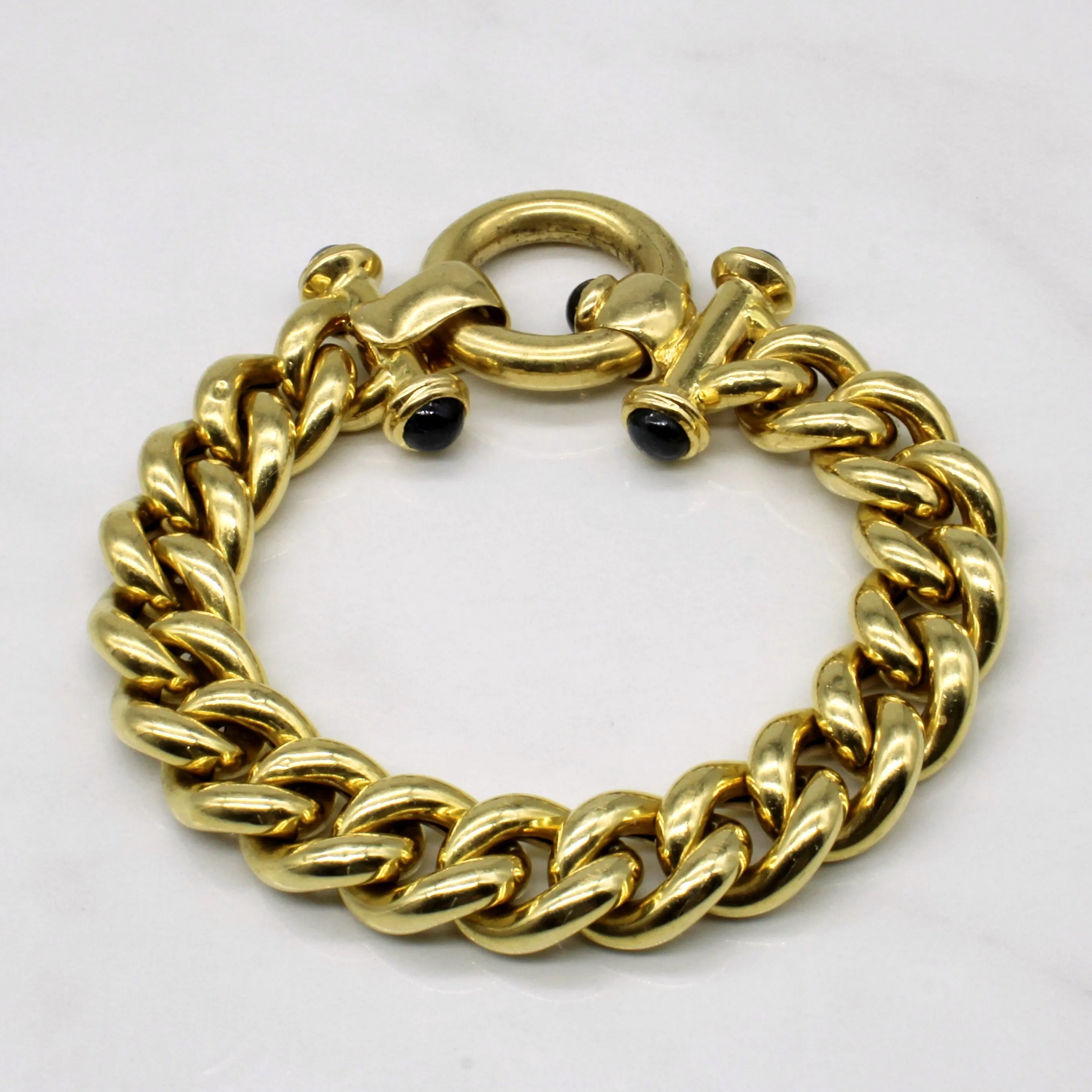 18k Yellow Gold Star Sapphire Bracelet | 5.00ctw | 8" | Light Feature Understated Elegance