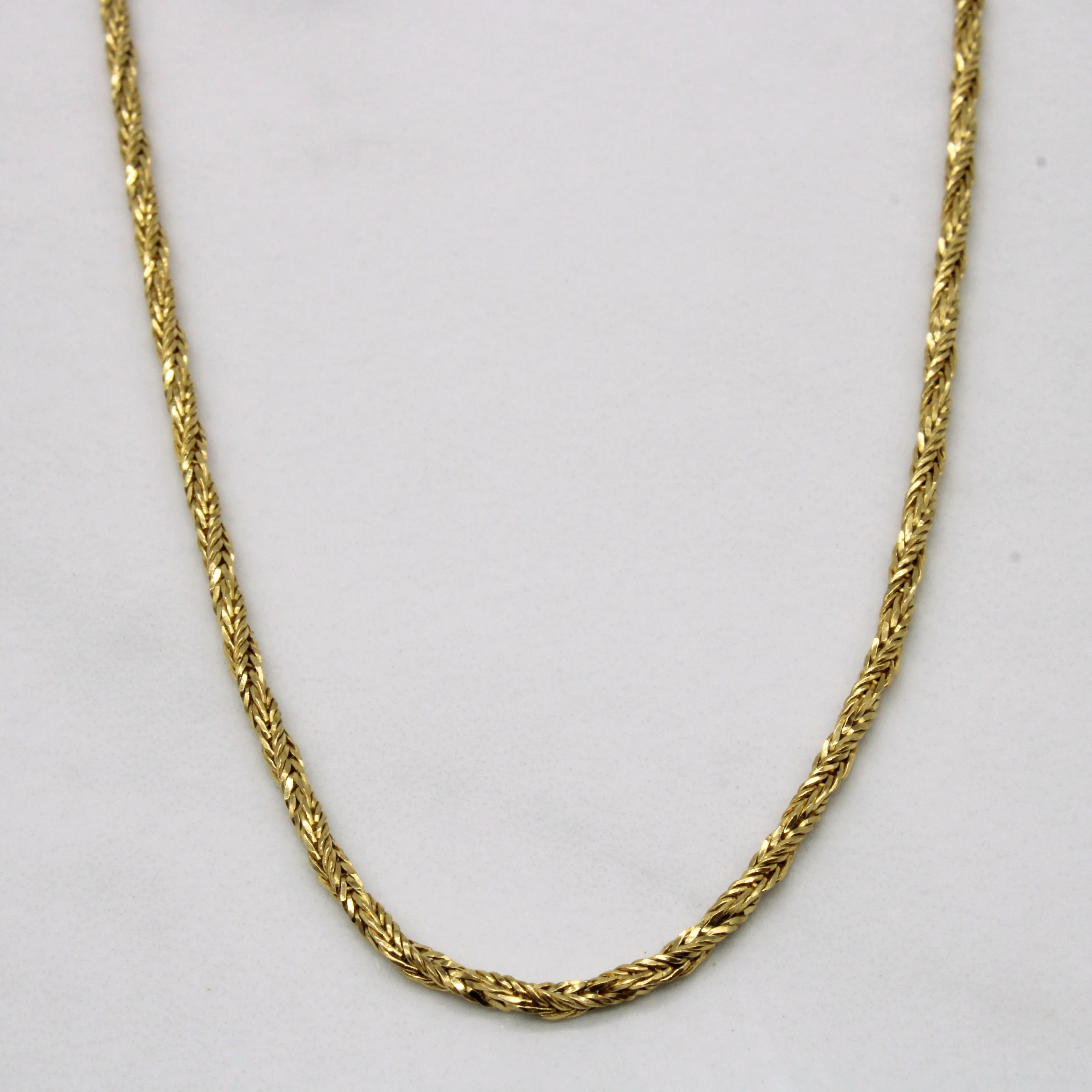 18k Yellow Gold Wheat Chain | 24" | Instant Match Accent Focus