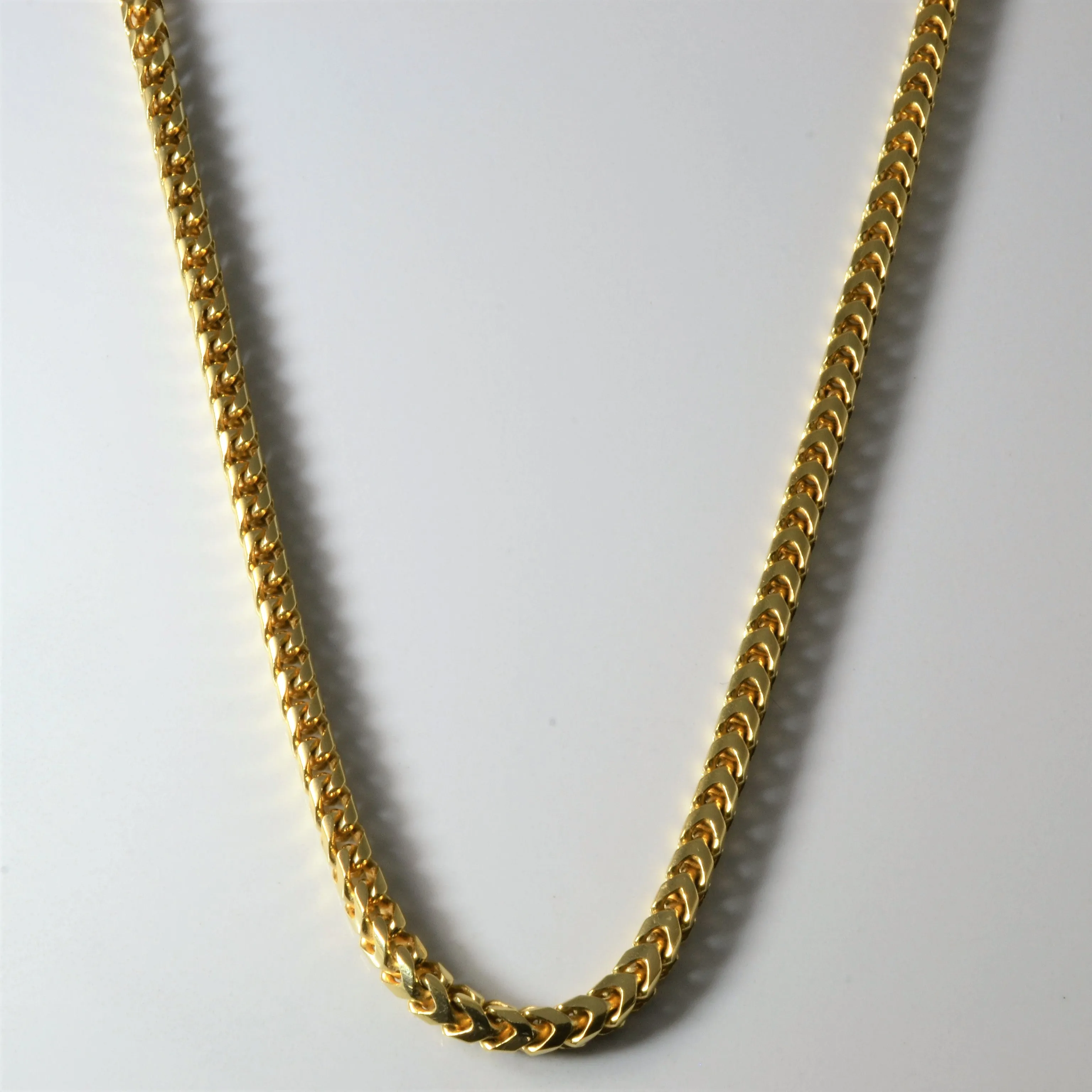 18k Yellow Gold Wheat Chain | 24" | Everyday Wear