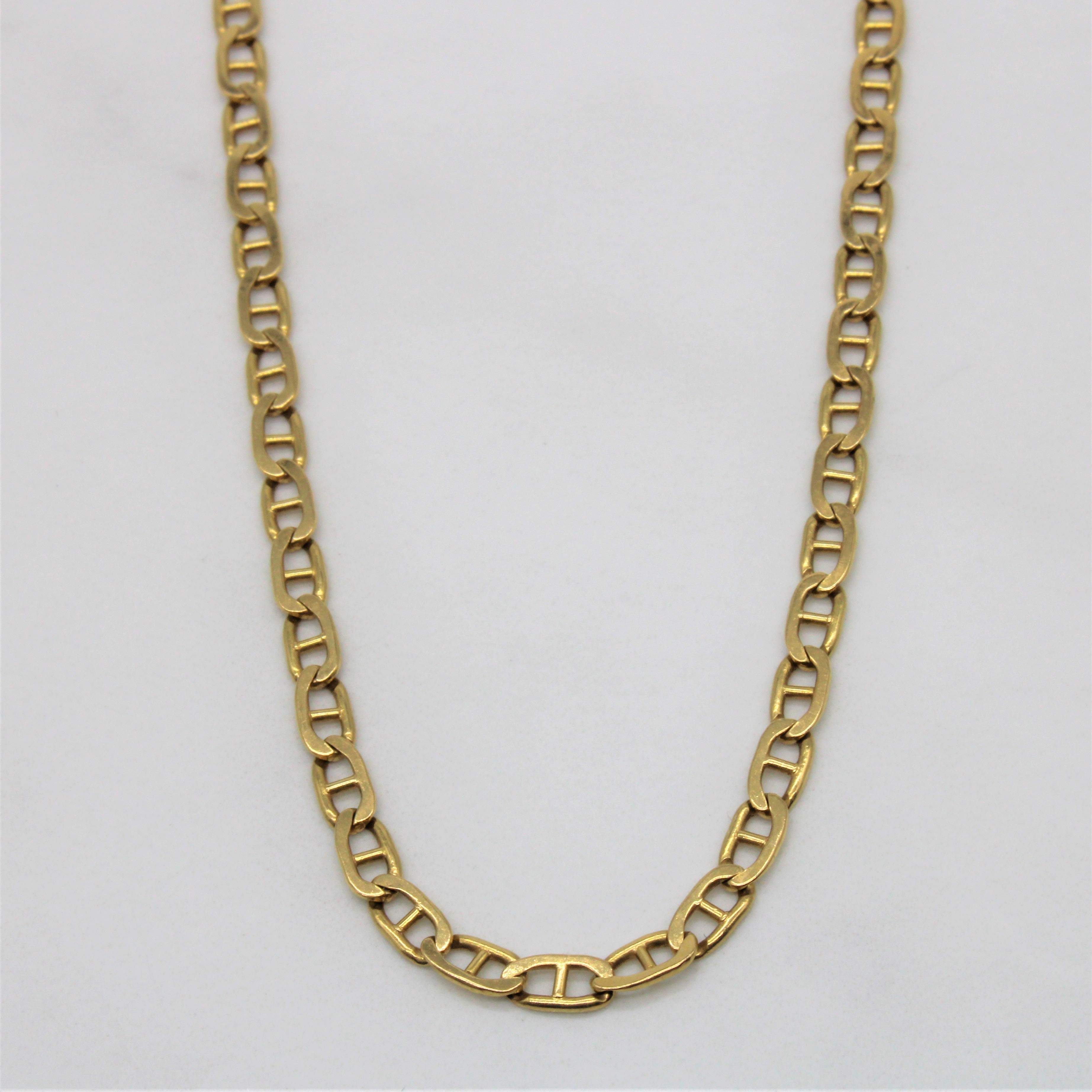 Glam Touch 18k Yellow Gold Anchor Chain | 18" |