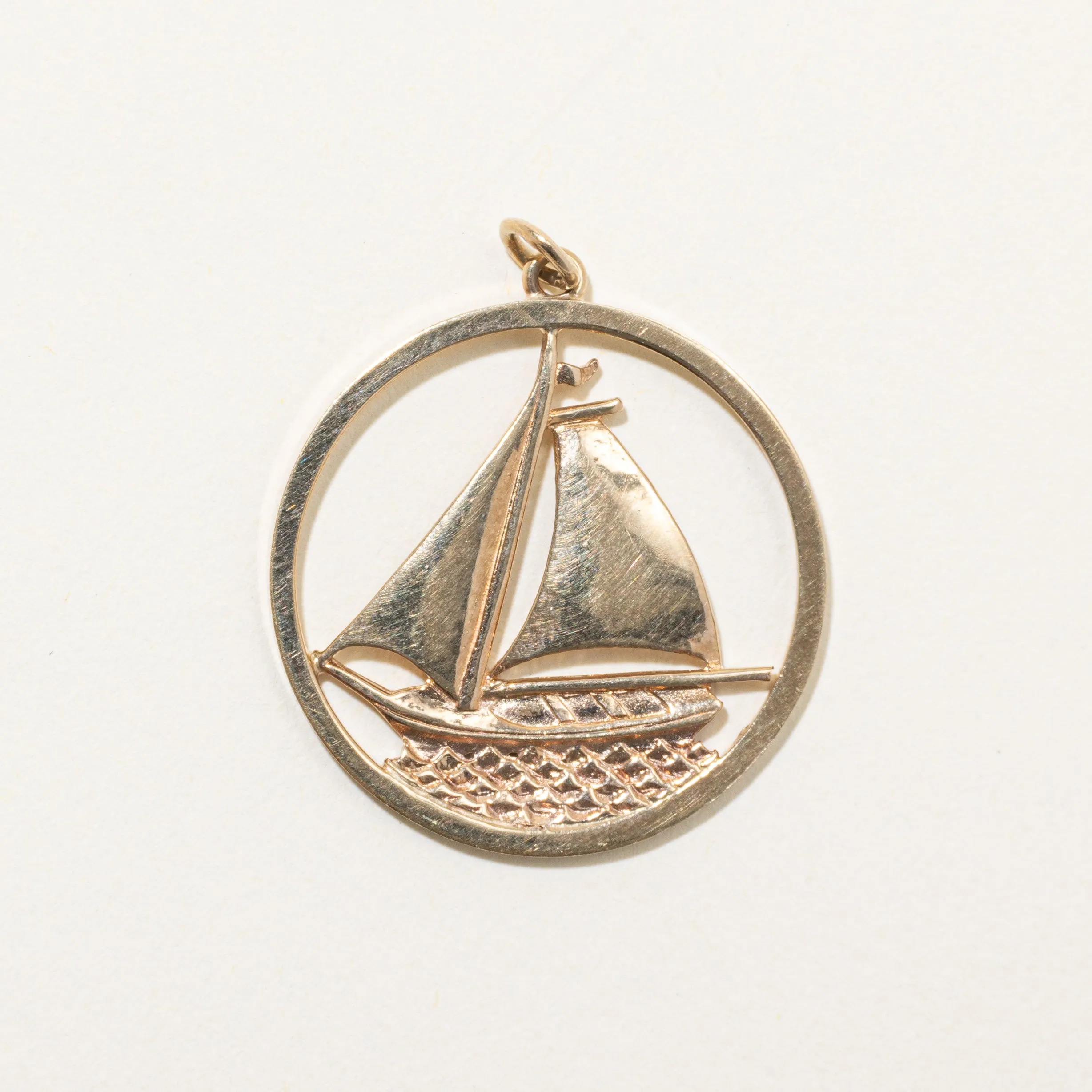 handmade touch Refined Touch 1966 Birmingham Yellow Gold Sailboat Necklace | 26" |