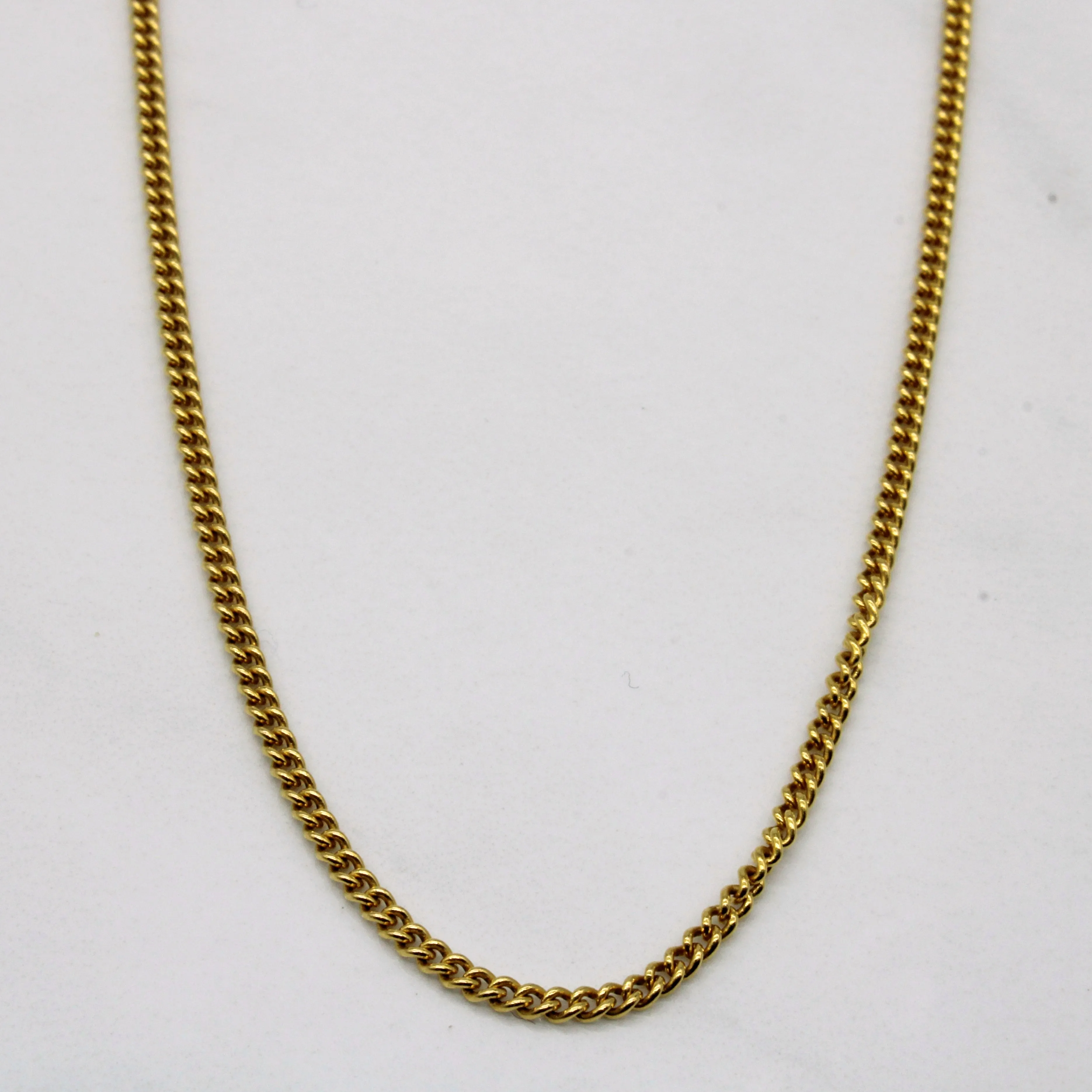 Captivating Piece Understated Spark 20k Yellow Gold Curb Link Chain | 24" |