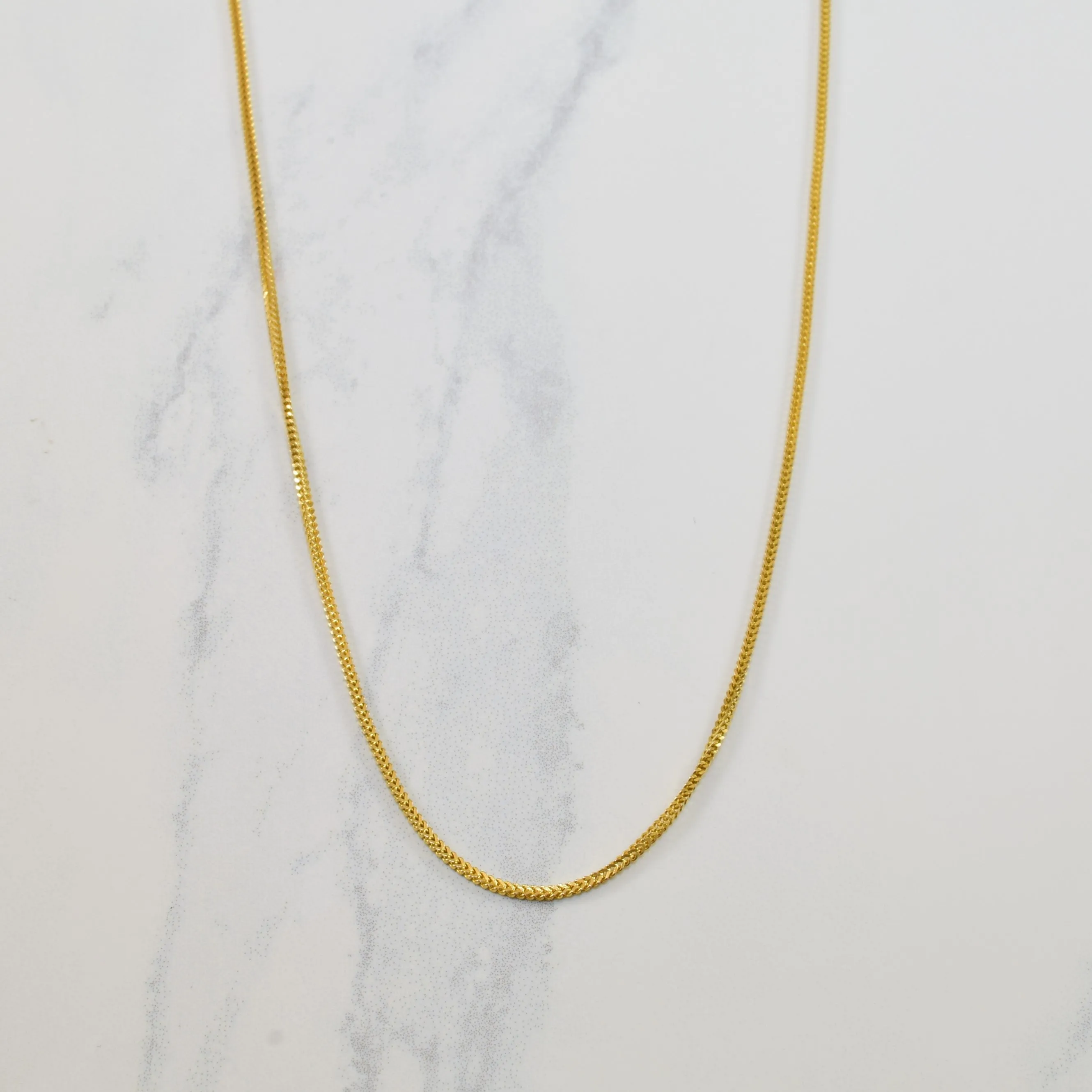 Dazzling Edge 21k Yellow Gold Fine Foxtail Chain | 18" |