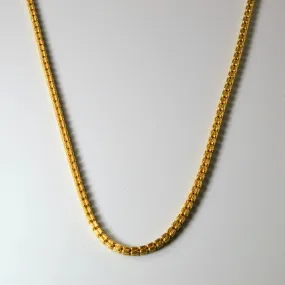 Radiant Edge 22k Yellow Gold Beaded Chain | 22" |