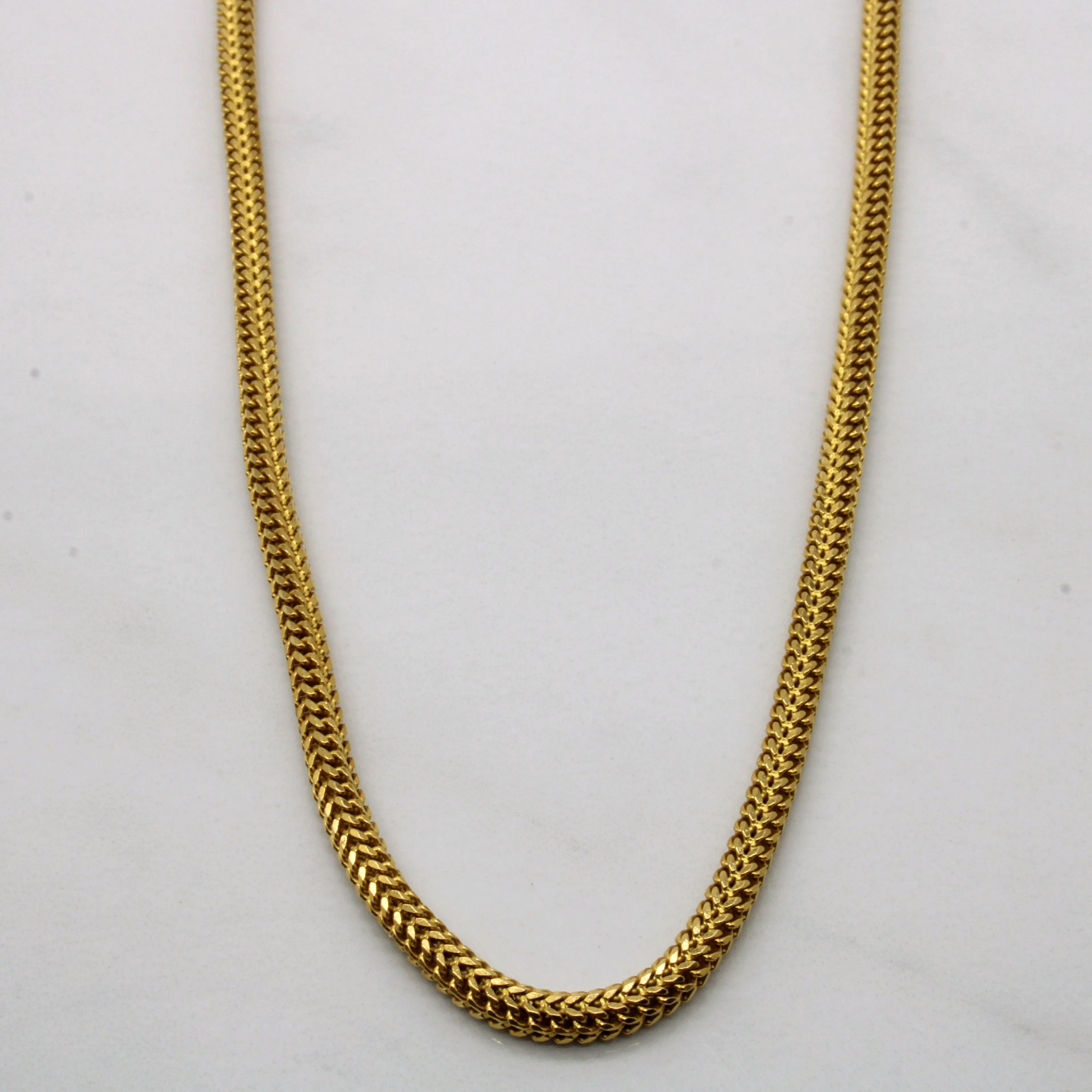Charming Finish Autumn Accent 22k Yellow Gold Birdcage Link Chain | 18" |