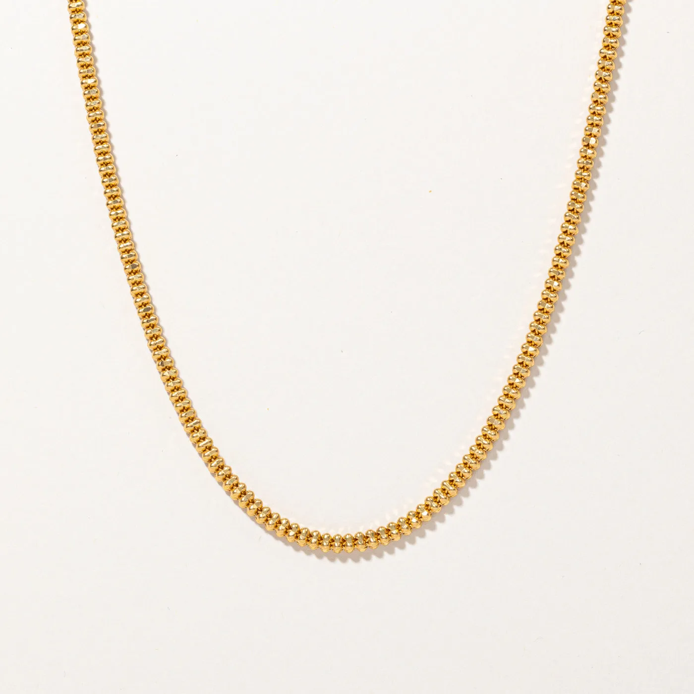 Trend Look 22k Yellow Gold Double Bead Chain | 26" |