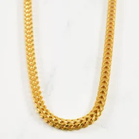 Classic Presence Premium Touch 22k Yellow Gold Foxtail Chain | 19" |