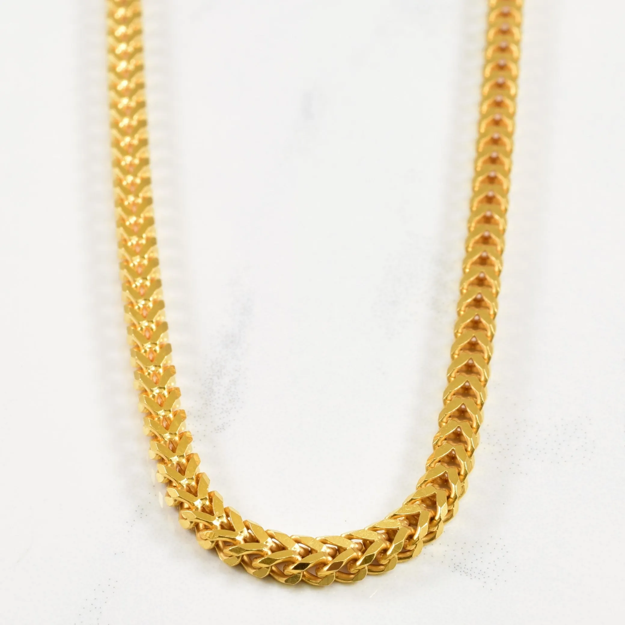 Classic Presence Premium Touch 22k Yellow Gold Foxtail Chain | 19" |