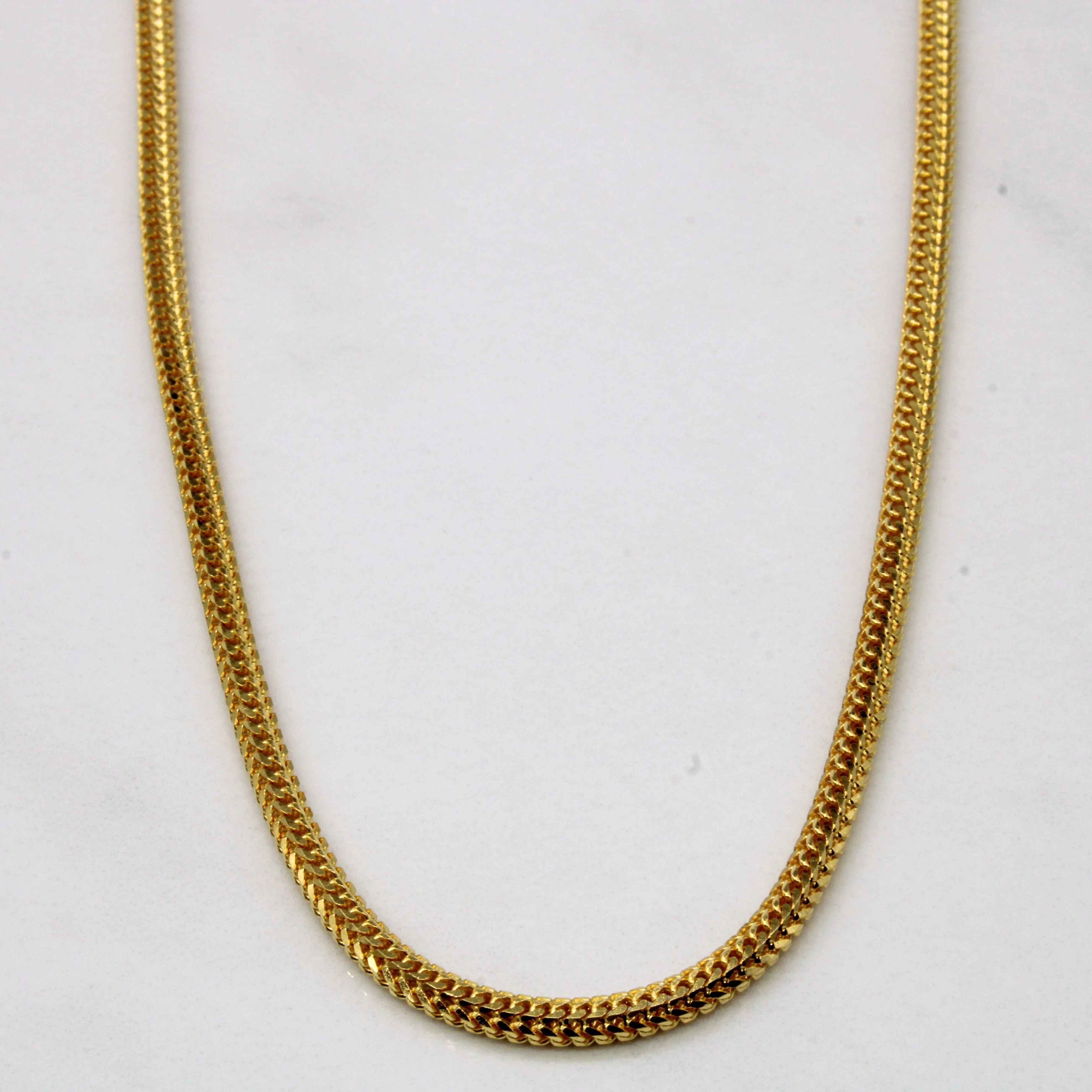 Classic Jewelry Design Night Style 22k Yellow Gold Foxtail Link Chain | 24" |