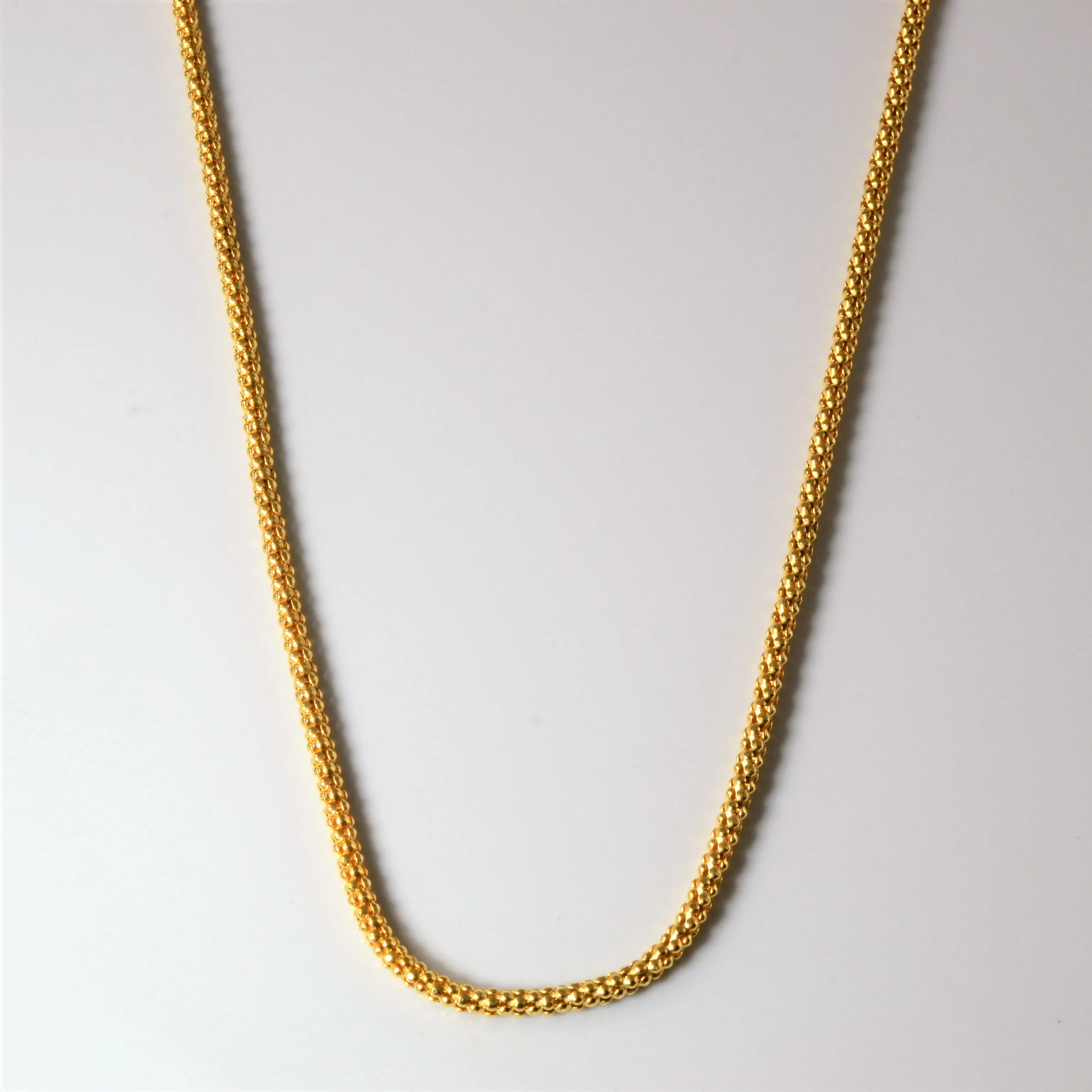 Youth Set 22k Yellow Gold Popcorn Chain | 20" |