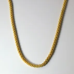 Radiant Craftwork Glittering Details 22k Yellow Gold Popcorn Chain | 26" |