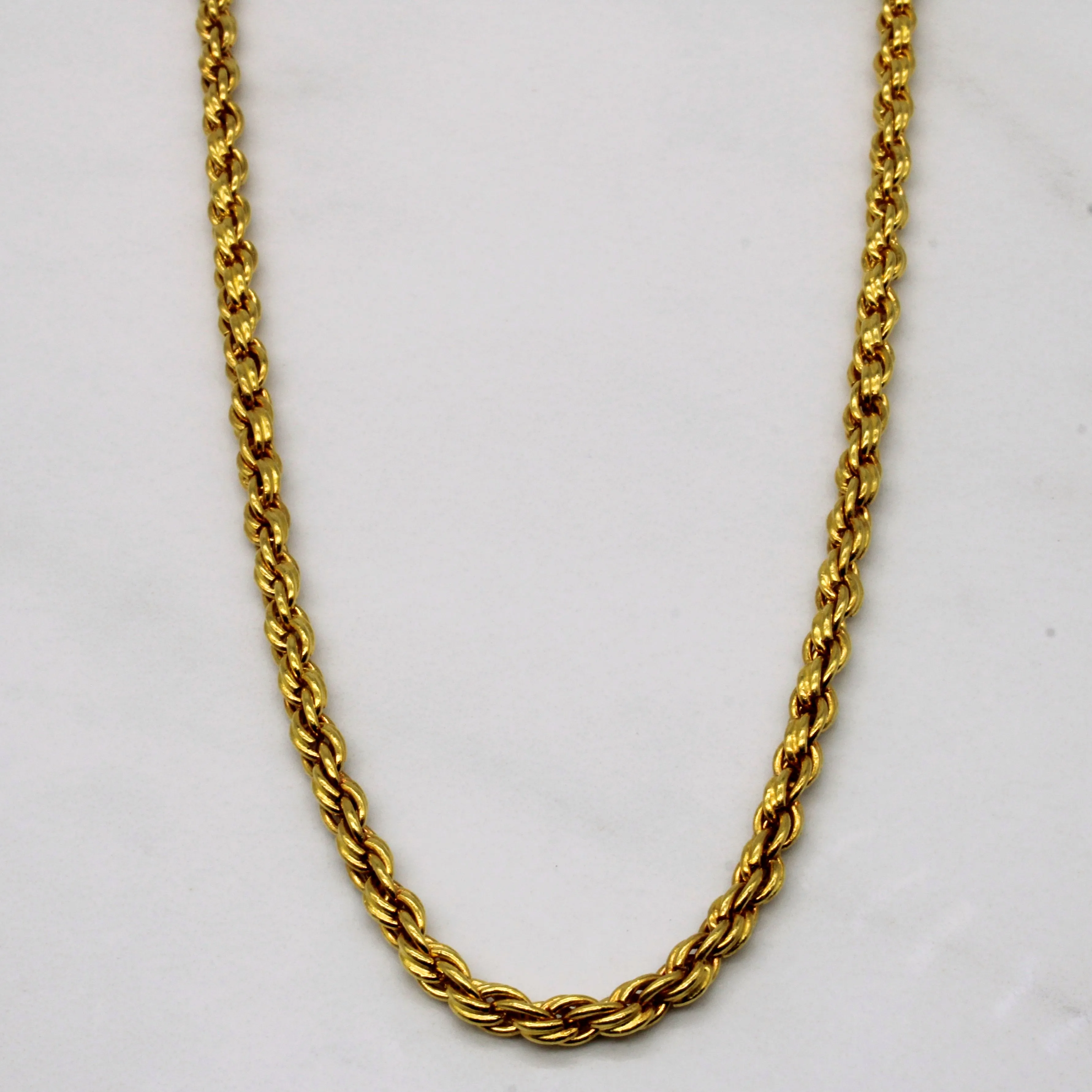 Opulent Radiance 23k Yellow Gold Rope Chain | 19" |