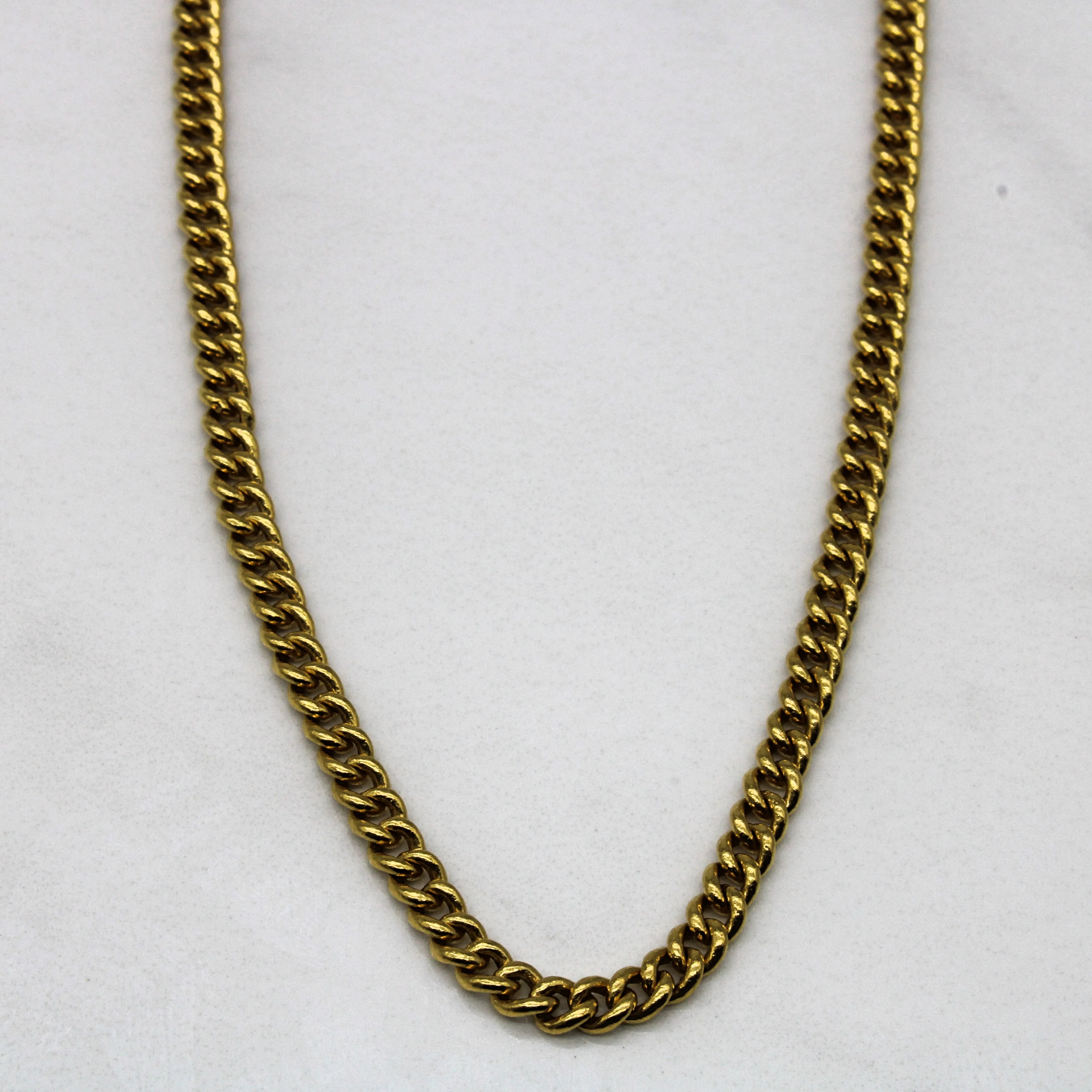 Luxury Form Timeless Line 24k Yellow Gold Curb Chain | 22" |