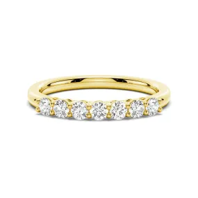 Virtual Item Timeless Embellishment 2.5mm 7 Stone French Pave Moissanite Wedding Band