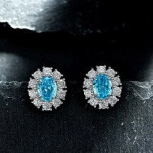 2.0Ct Oval Cut Women Flower Shape Stud Earrings In Sterling Silver Bright Pop Lightweight Fit